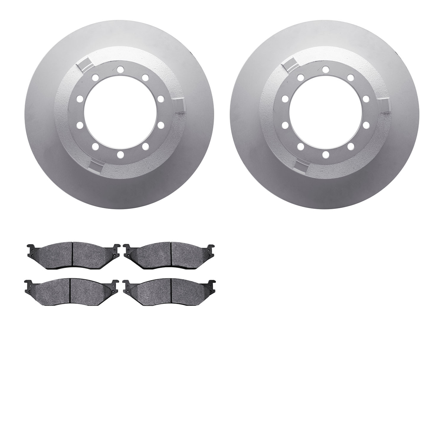 Geospec Brake Rotors w/Heavy-Duty Brake Pads Kit, 2011-2015
