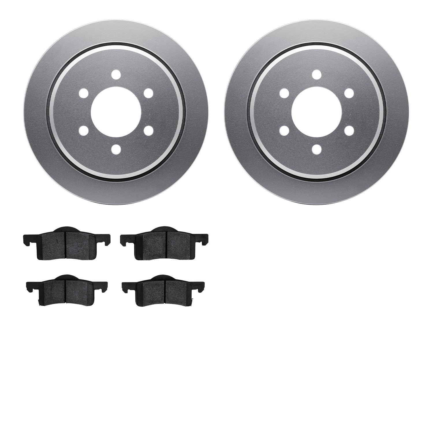 4202-99138 Geospec Brake Rotors w/Heavy-Duty Brake Pads Kit, 2002-2006 Ford/Lincoln/Mercury/Mazda, Position: Rear