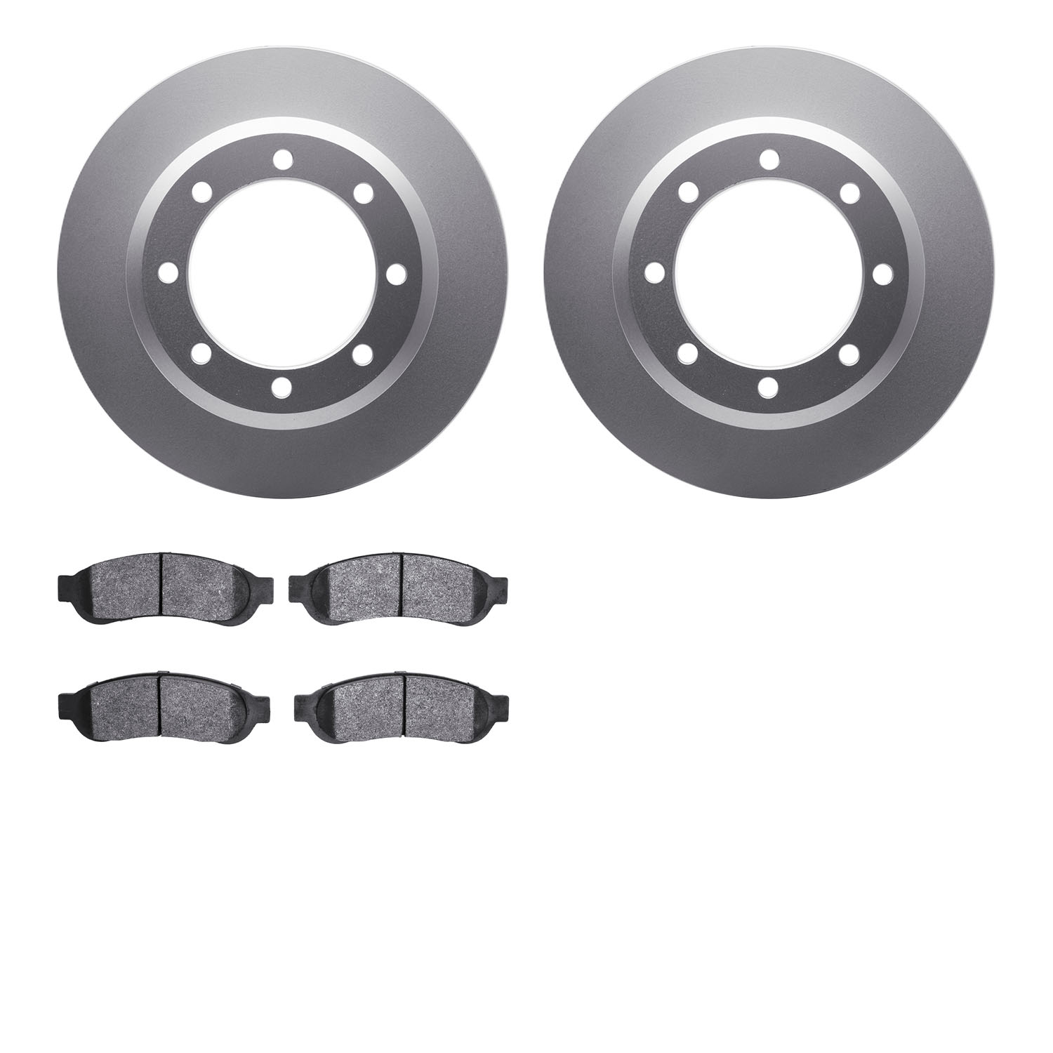 4202-99163 Geospec Brake Rotors w/Heavy-Duty Brake Pads Kit, 2005-2010 Ford/Lincoln/Mercury/Mazda, Position: Rear