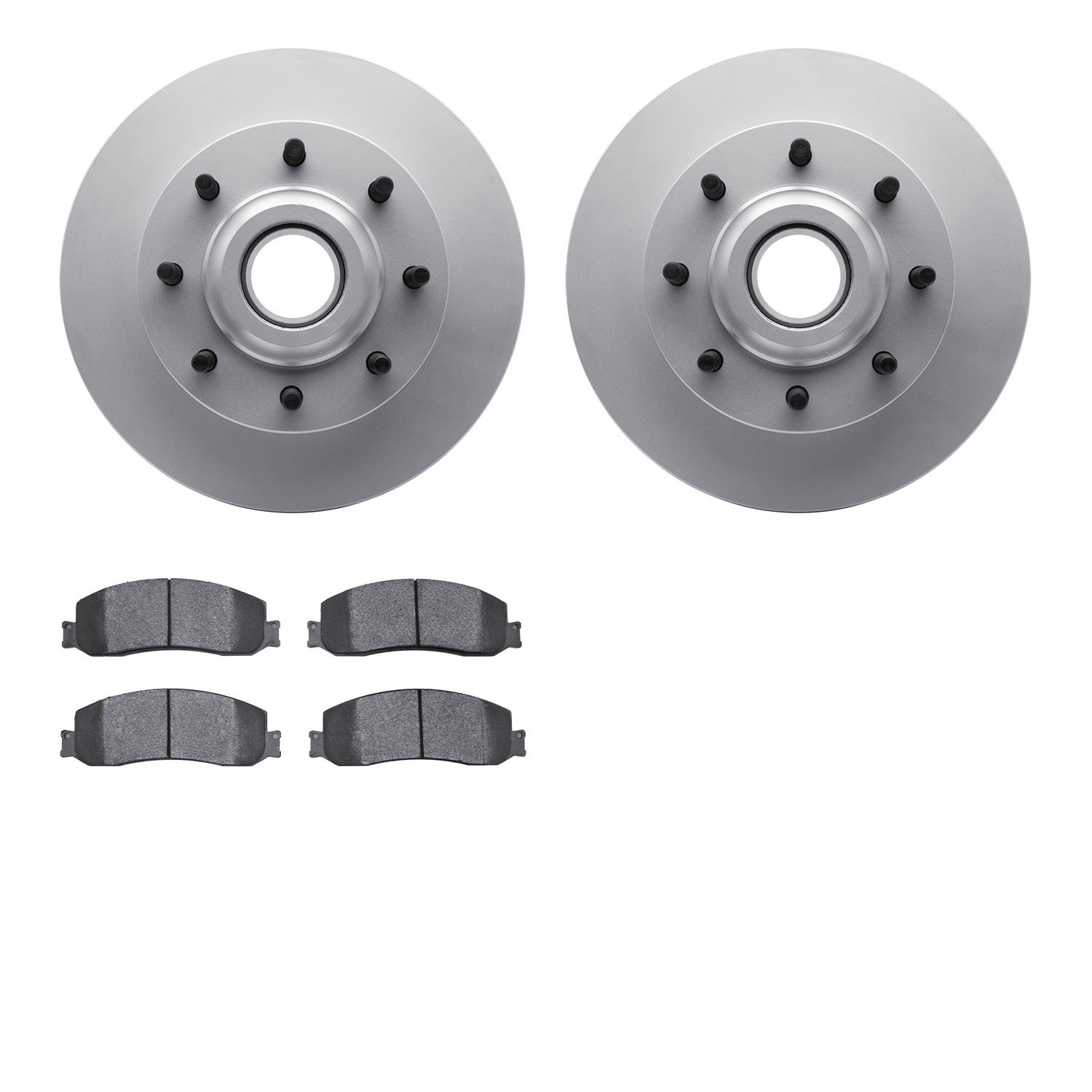 Geospec Brake Rotors w/Heavy-Duty Brake Pads Kit, 2012-2012