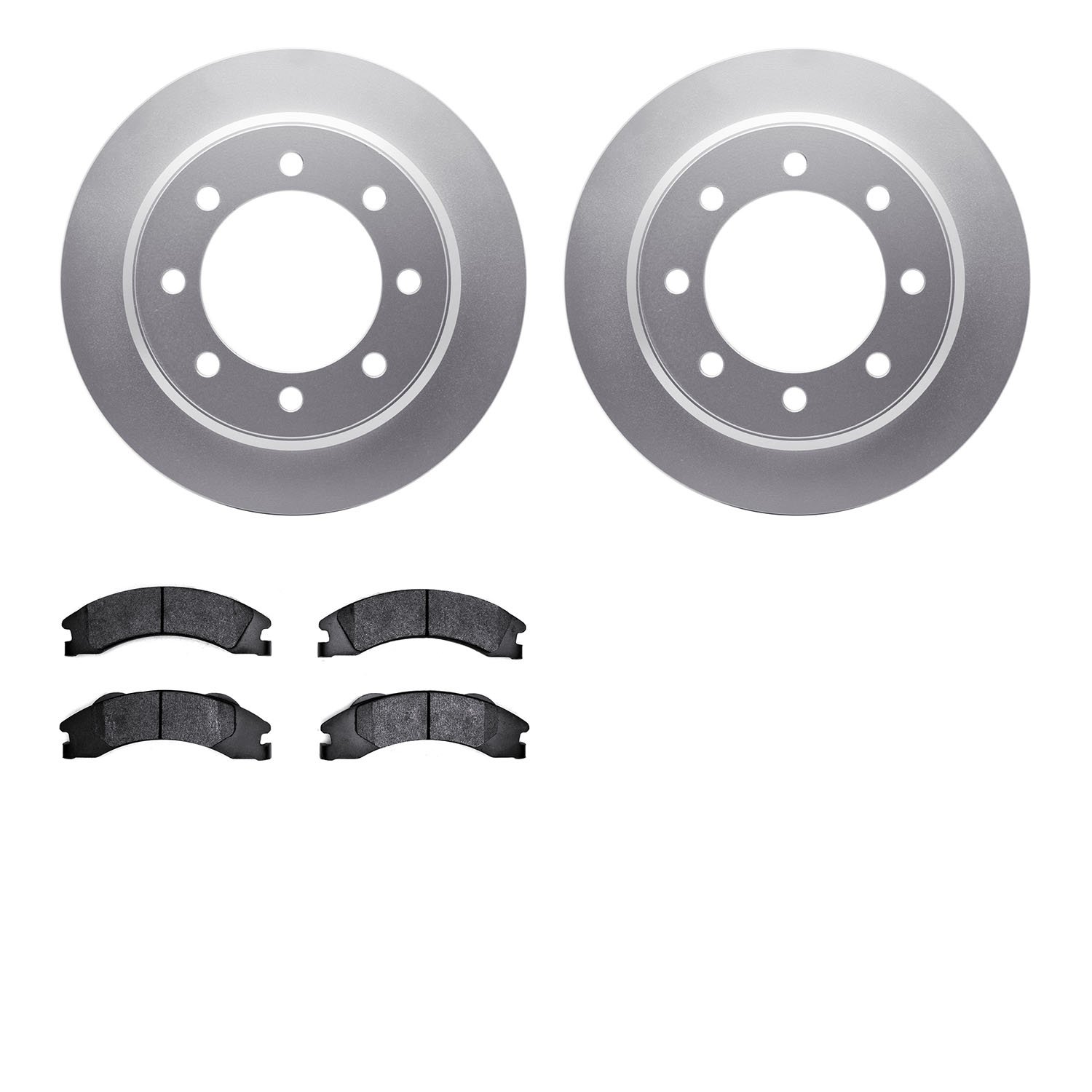 4202-99177 Geospec Brake Rotors w/Heavy-Duty Brake Pads Kit, Fits Select Ford/Lincoln/Mercury/Mazda, Position: Rear