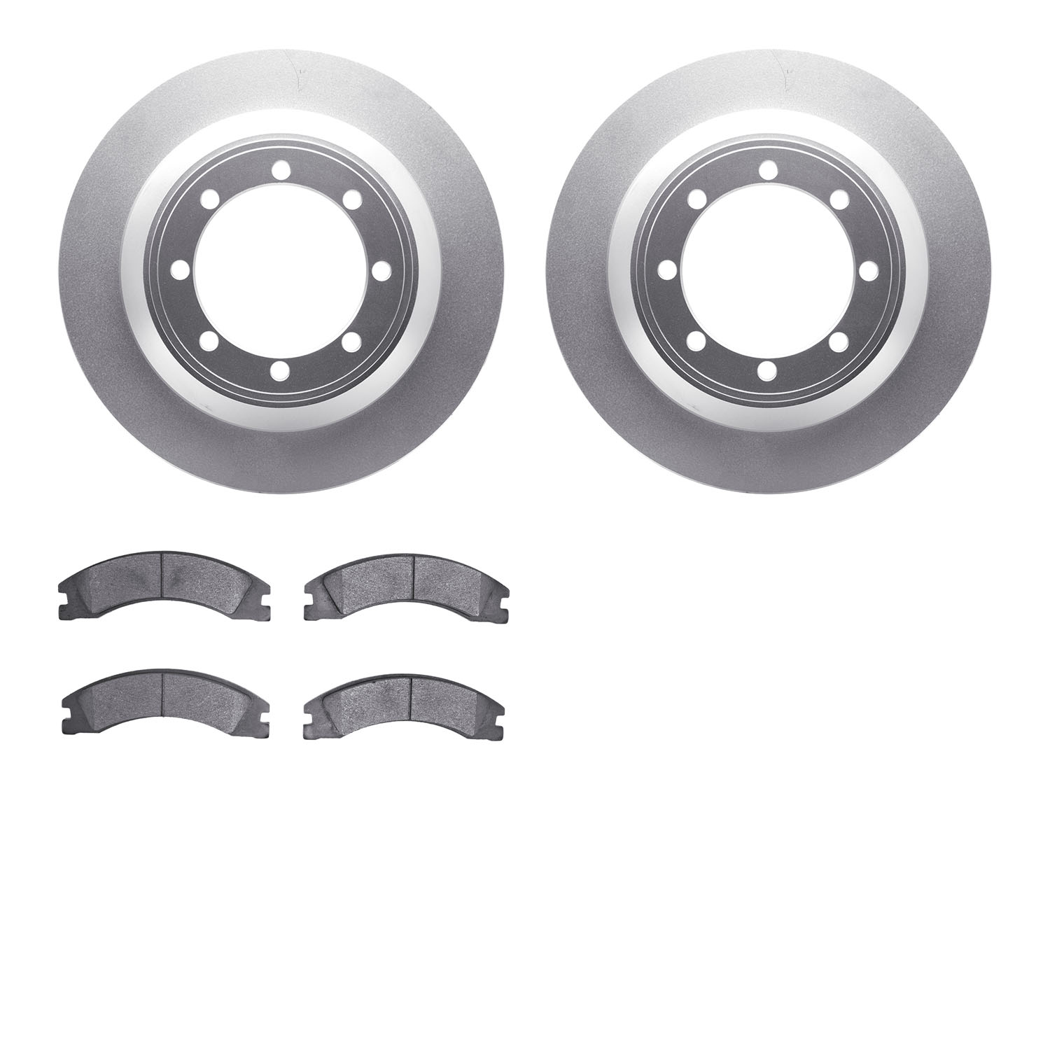 4202-99181 Geospec Brake Rotors w/Heavy-Duty Brake Pads Kit, Fits Select Ford/Lincoln/Mercury/Mazda, Position: Rear