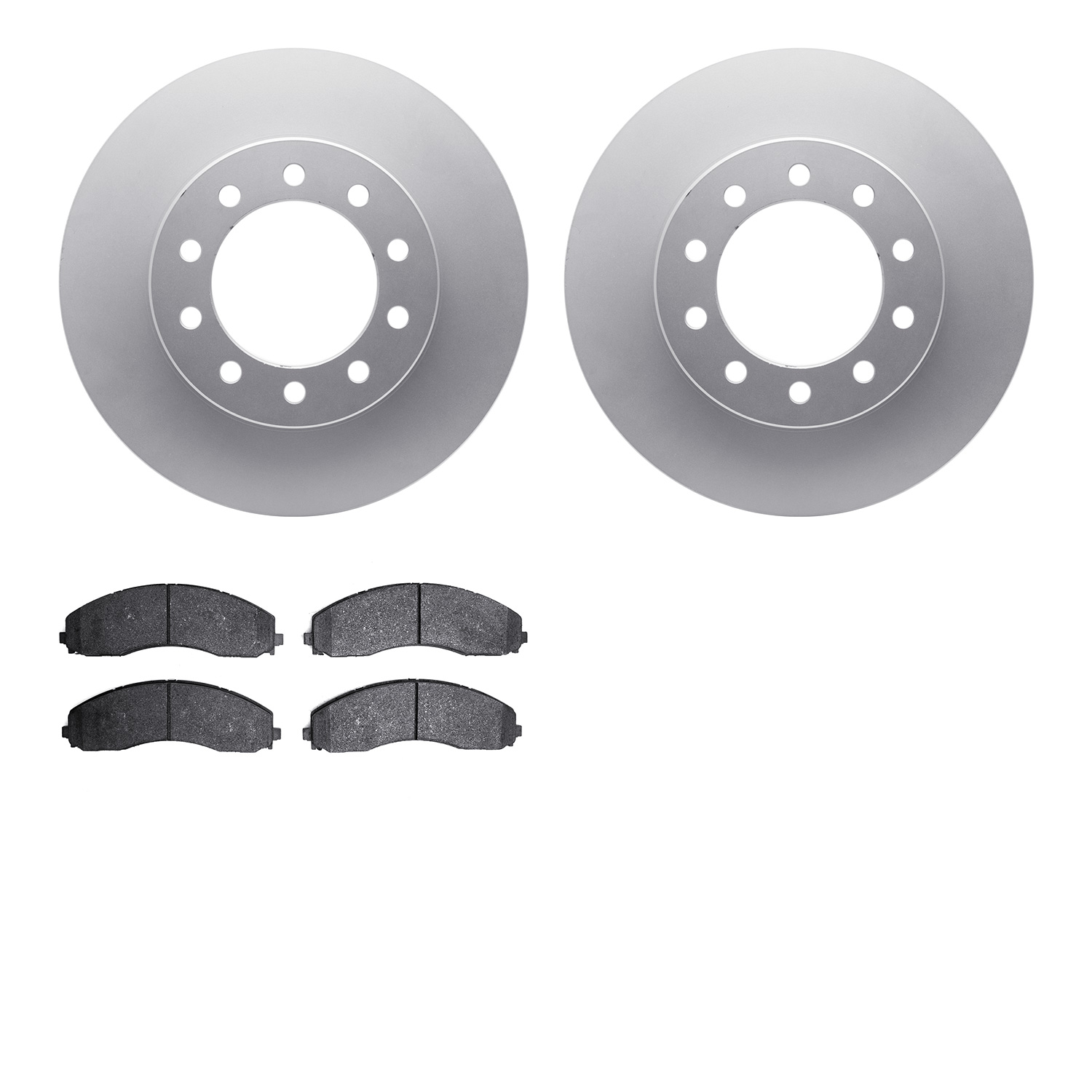 4202-99211 Geospec Brake Rotors w/Heavy-Duty Brake Pads Kit, Fits Select Ford/Lincoln/Mercury/Mazda, Position: Front