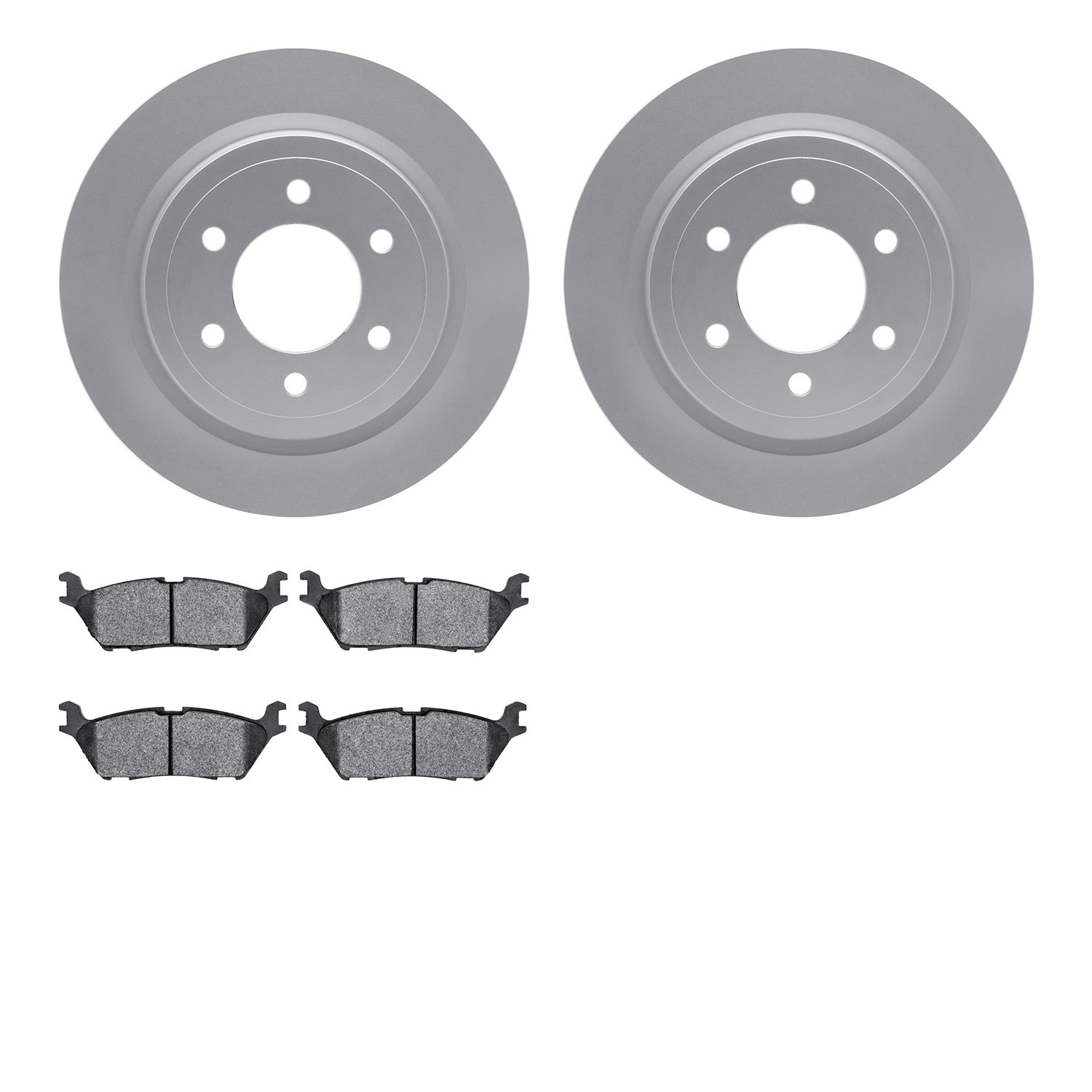 4202-99217 Geospec Brake Rotors w/Heavy-Duty Brake Pads Kit, 2018-2021 Ford/Lincoln/Mercury/Mazda, Position: Rear