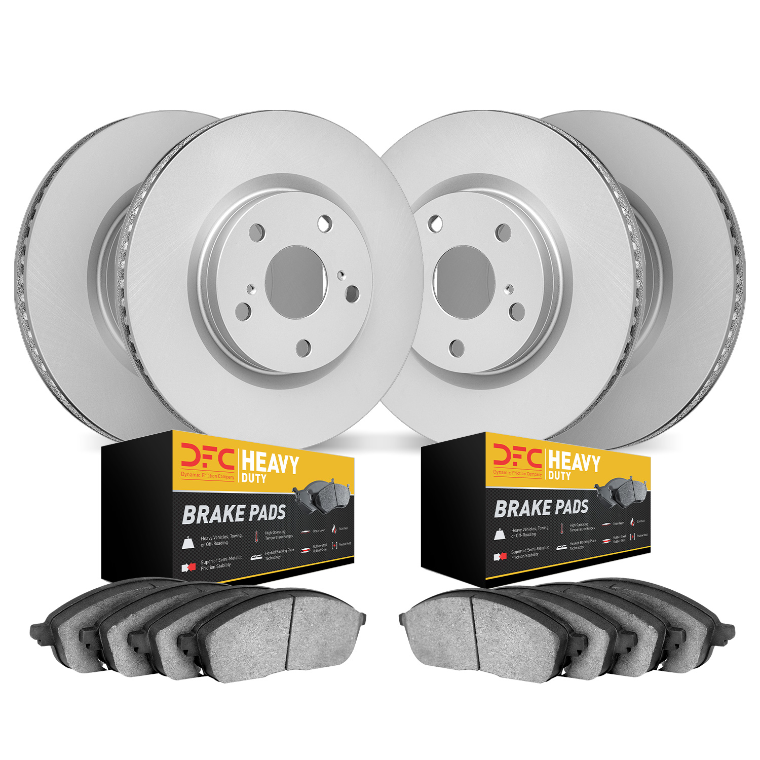 4204-48004 Geospec Brake Rotors w/Heavy-Duty Brake Pads Kit, 1997-2005 GM, Position: Front and Rear