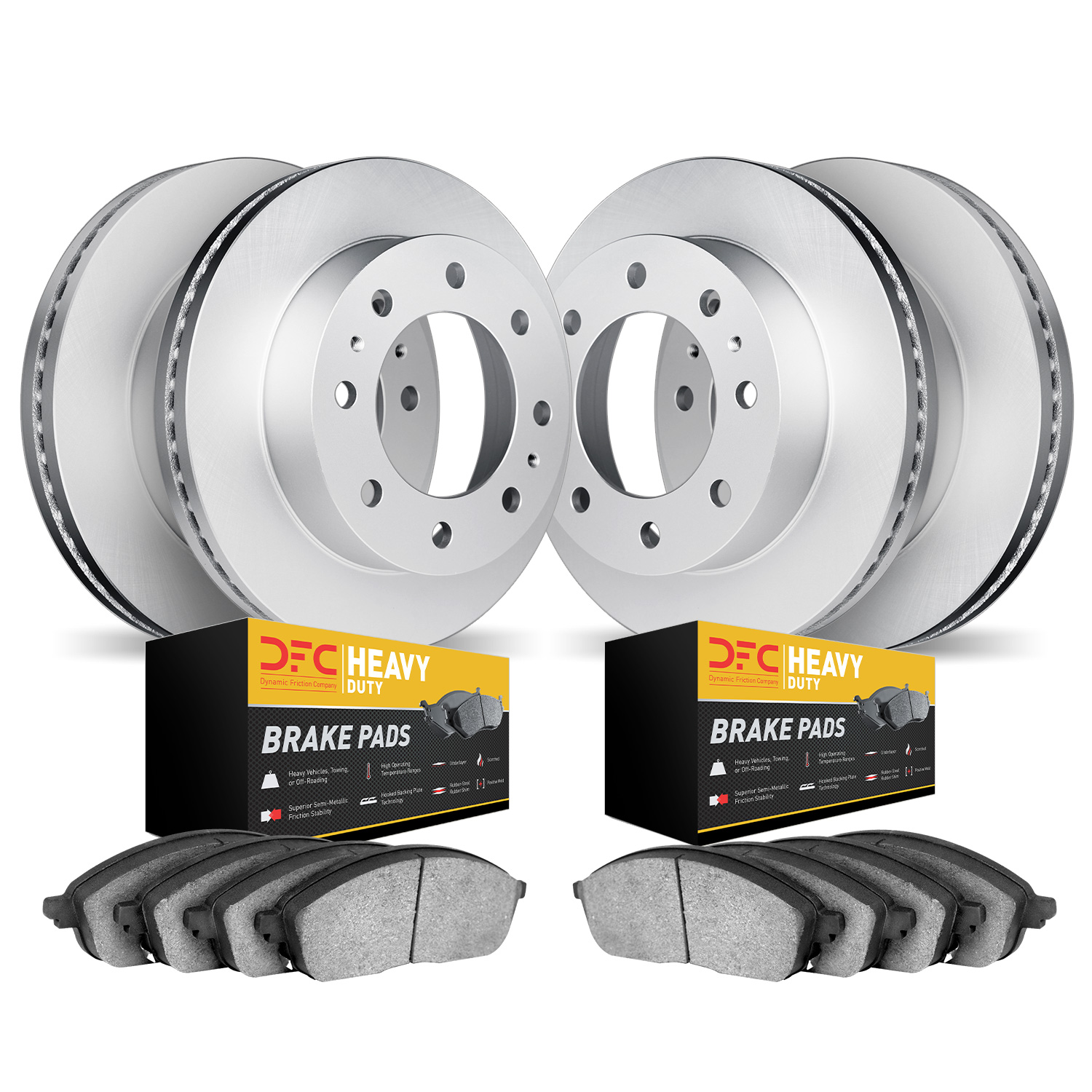 4204-54011 Geospec Brake Rotors w/Heavy-Duty Brake Pads Kit, 1999-2007 Ford/Lincoln/Mercury/Mazda, Position: Front and Rear