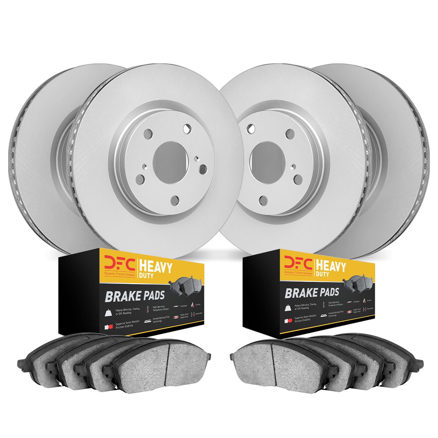 4204-76006 Geospec Brake Rotors w/Heavy-Duty Brake Pads Kit, Fits Select Lexus/Toyota/Scion, Position: Front and Rear
