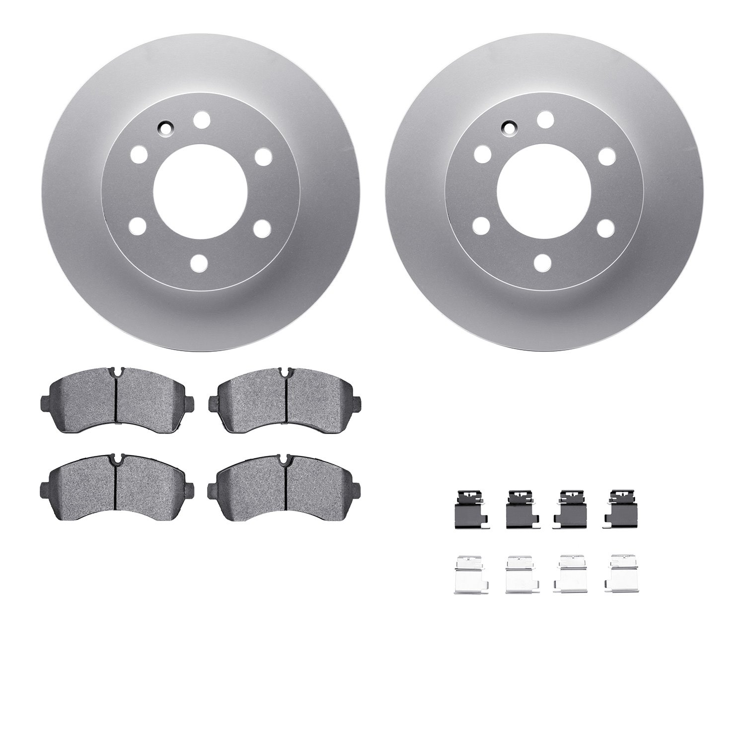 4212-40103 Geospec Brake Rotors w/Heavy-Duty Brake Pads & Hardware, Fits Select Multiple Makes/Models, Position: Front