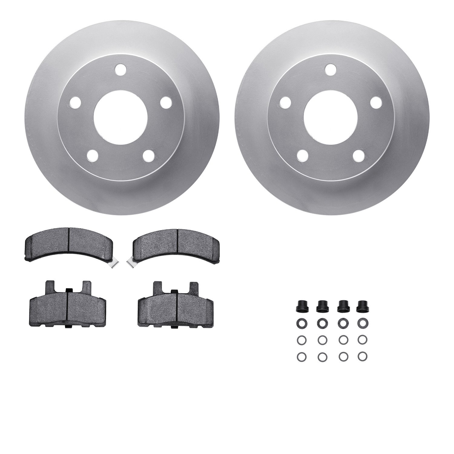 4212-40114 Geospec Brake Rotors w/Heavy-Duty Brake Pads & Hardware, 1994-1999 Mopar, Position: Front