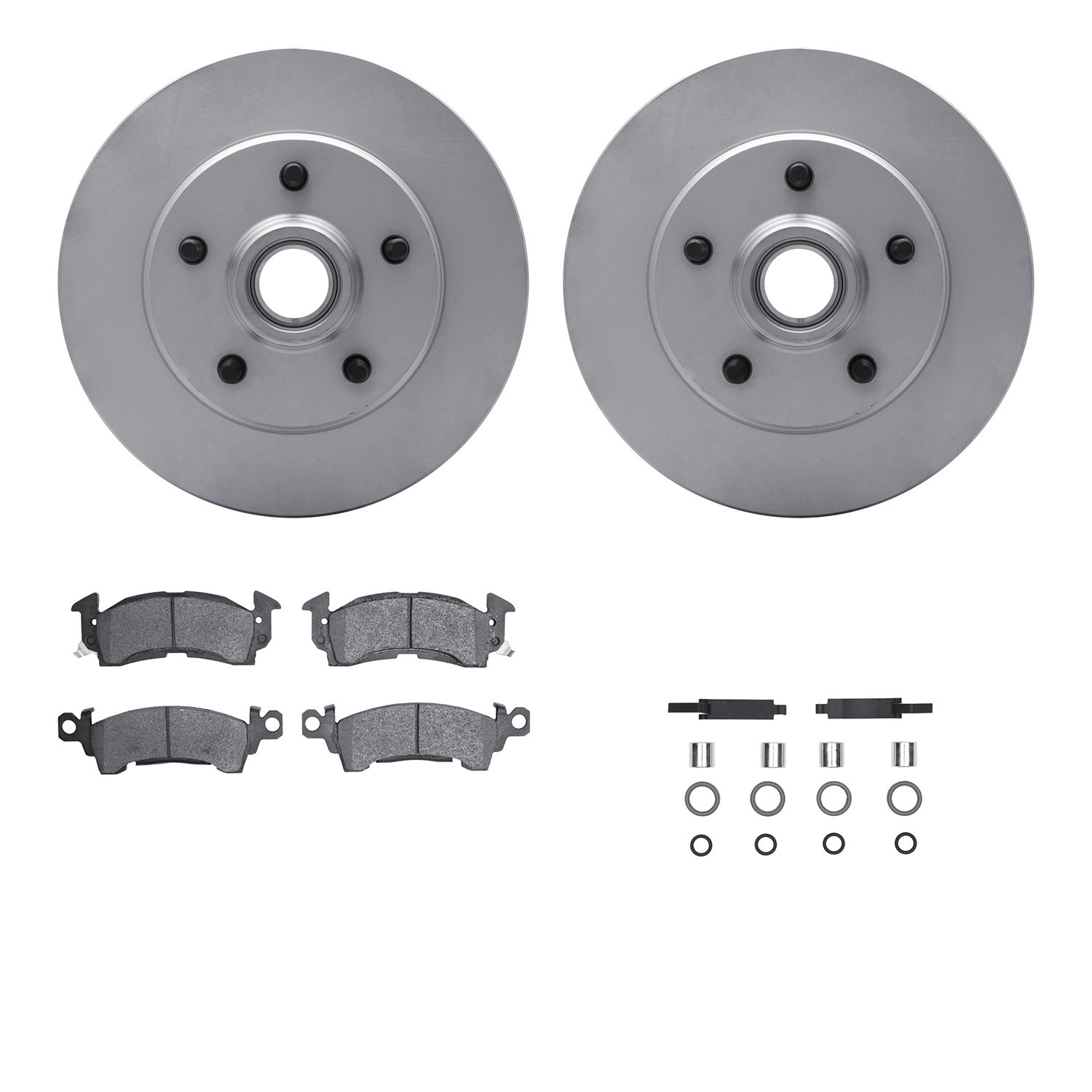 4212-48086 Geospec Brake Rotors w/Heavy-Duty Brake Pads & Hardware, 1990-2002 GM, Position: Front