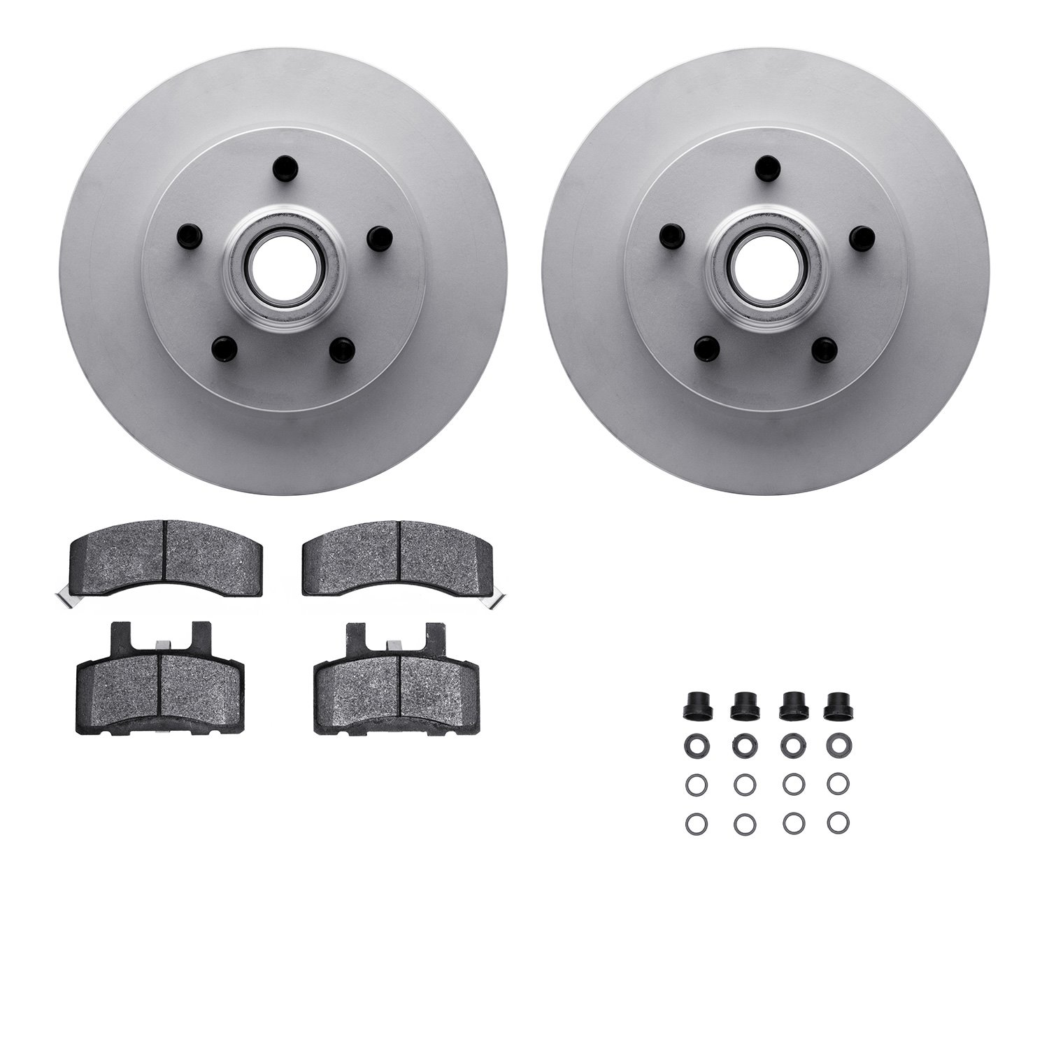 4212-48094 Geospec Brake Rotors w/Heavy-Duty Brake Pads & Hardware, 1998-2000 GM, Position: Front