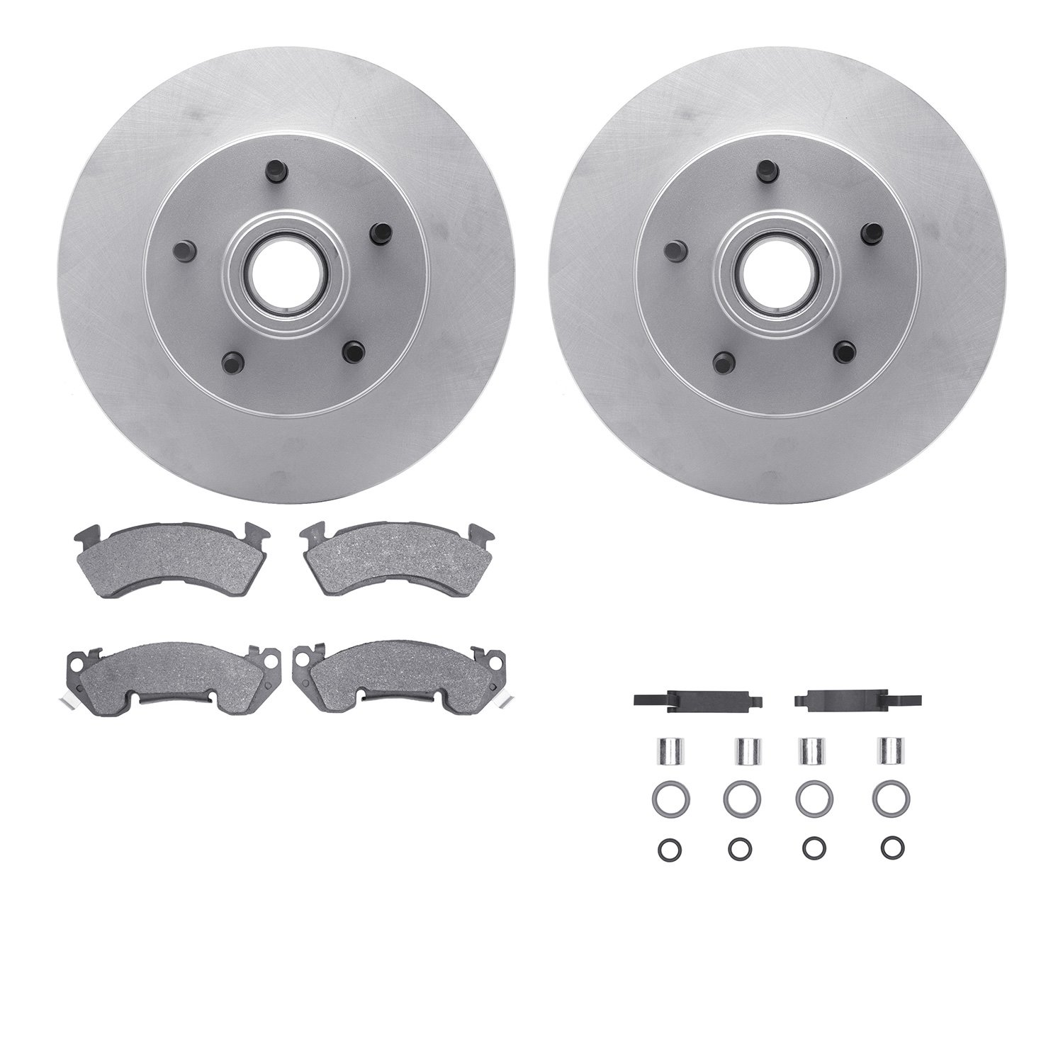 4212-51002 Geospec Brake Rotors w/Heavy-Duty Brake Pads & Hardware, 1991-1996 GM, Position: Front