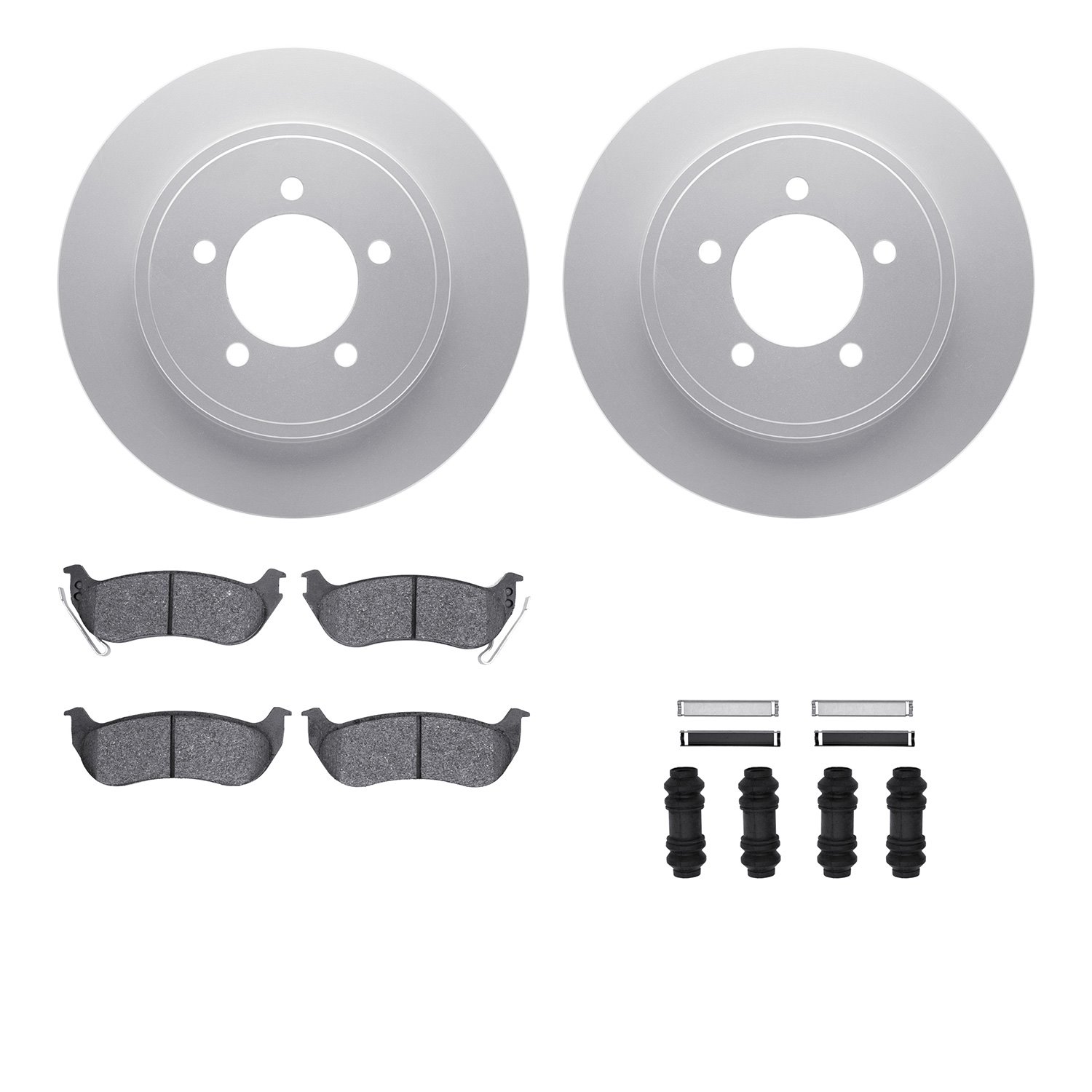 4212-54007 Geospec Brake Rotors w/Heavy-Duty Brake Pads & Hardware, 2006-2010 Ford/Lincoln/Mercury/Mazda, Position: Rear