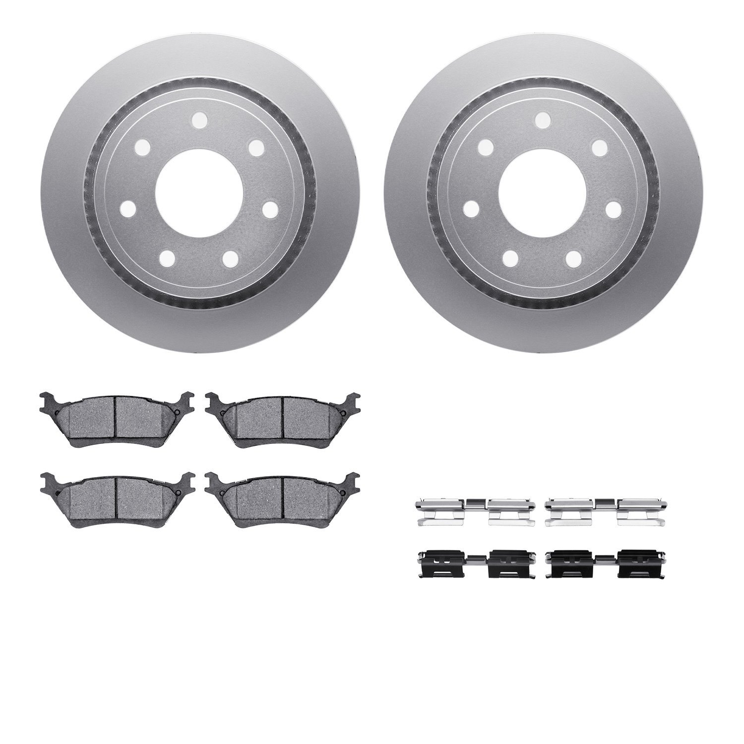 4212-54009 Geospec Brake Rotors w/Heavy-Duty Brake Pads & Hardware, 2012-2014 Ford/Lincoln/Mercury/Mazda, Position: Rear