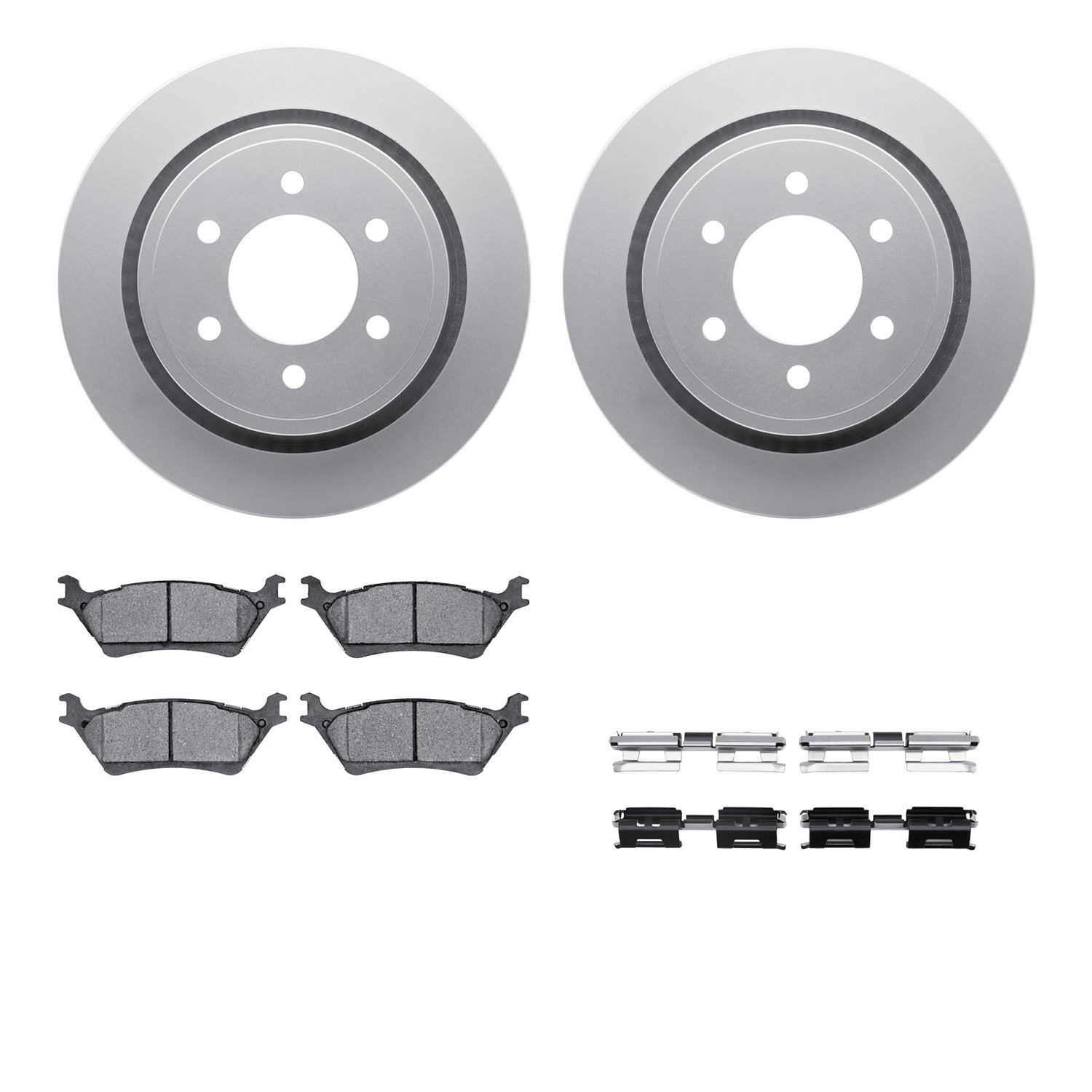 4212-54010 Geospec Brake Rotors w/Heavy-Duty Brake Pads & Hardware, 2012-2020 Ford/Lincoln/Mercury/Mazda, Position: Rear