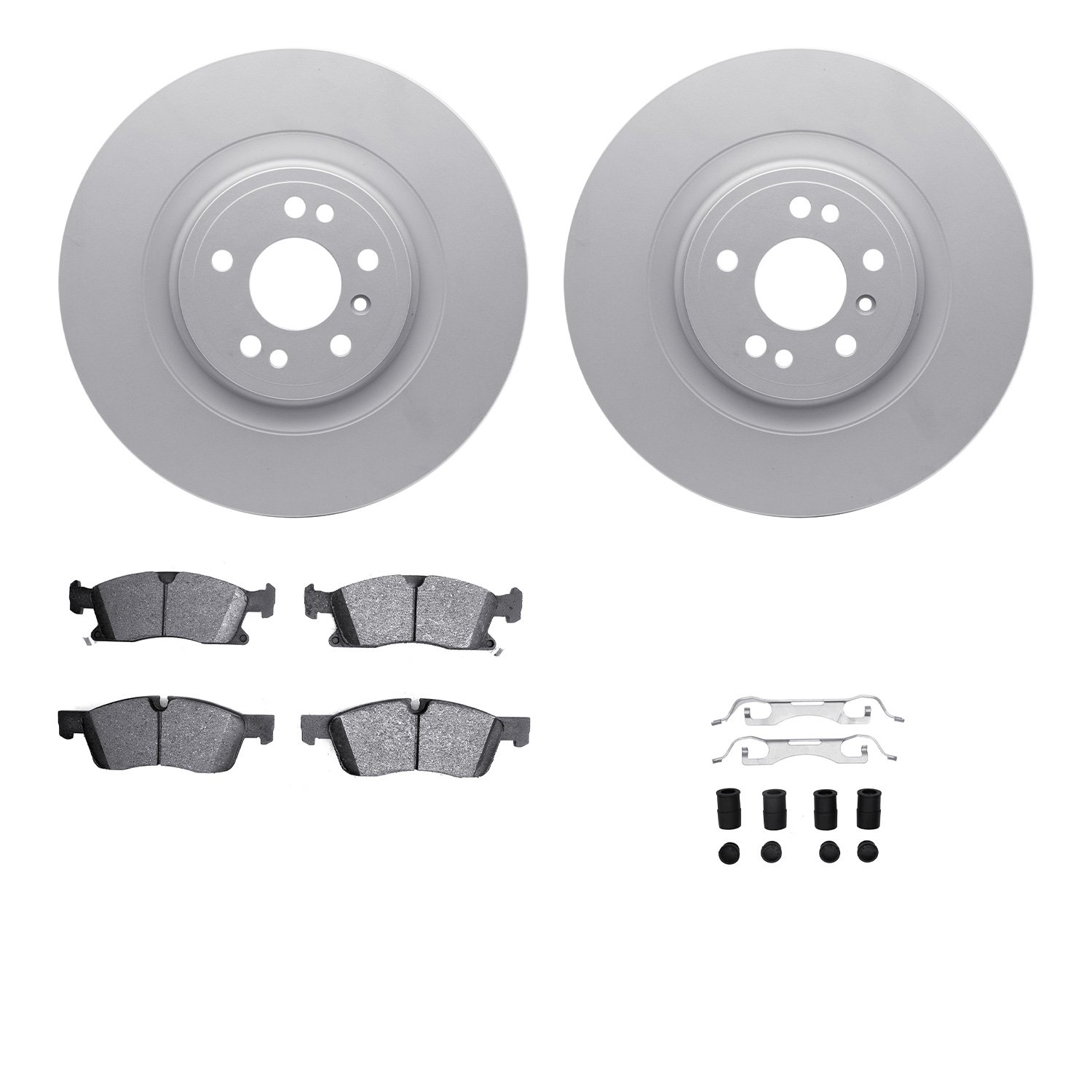 Geospec Brake Rotors w/Heavy-Duty Brake Pads & Hardware,