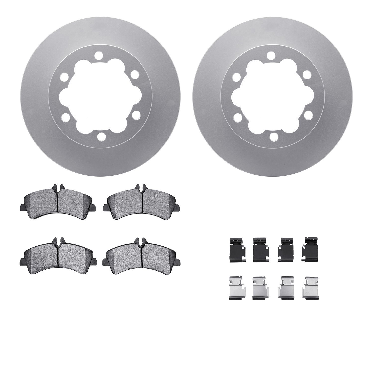 4212-63223 Geospec Brake Rotors w/Heavy-Duty Brake Pads & Hardware, 2007-2018 Multiple Makes/Models, Position: Rear