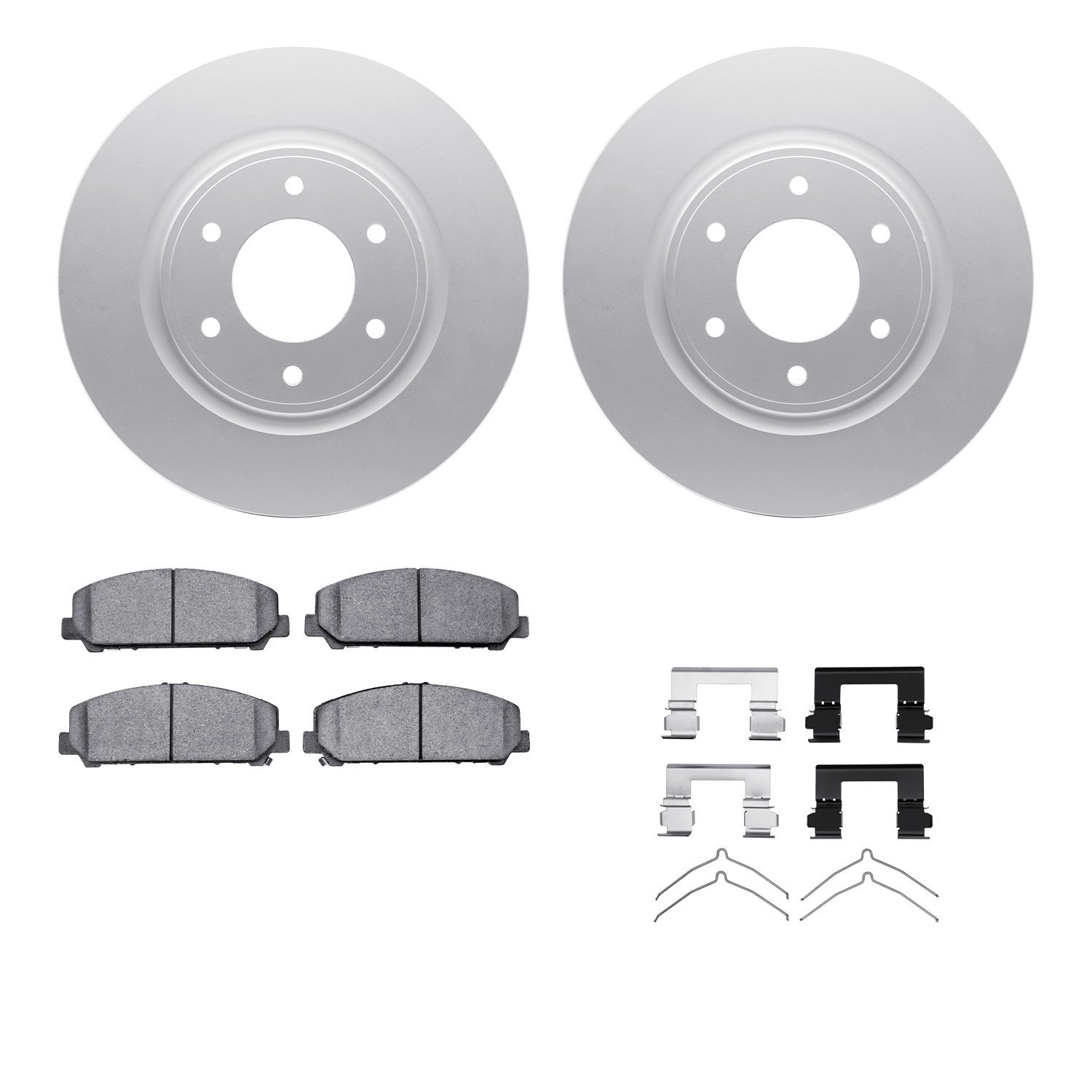 4212-67002 Geospec Brake Rotors w/Heavy-Duty Brake Pads & Hardware, Fits Select Infiniti/Nissan, Position: Front