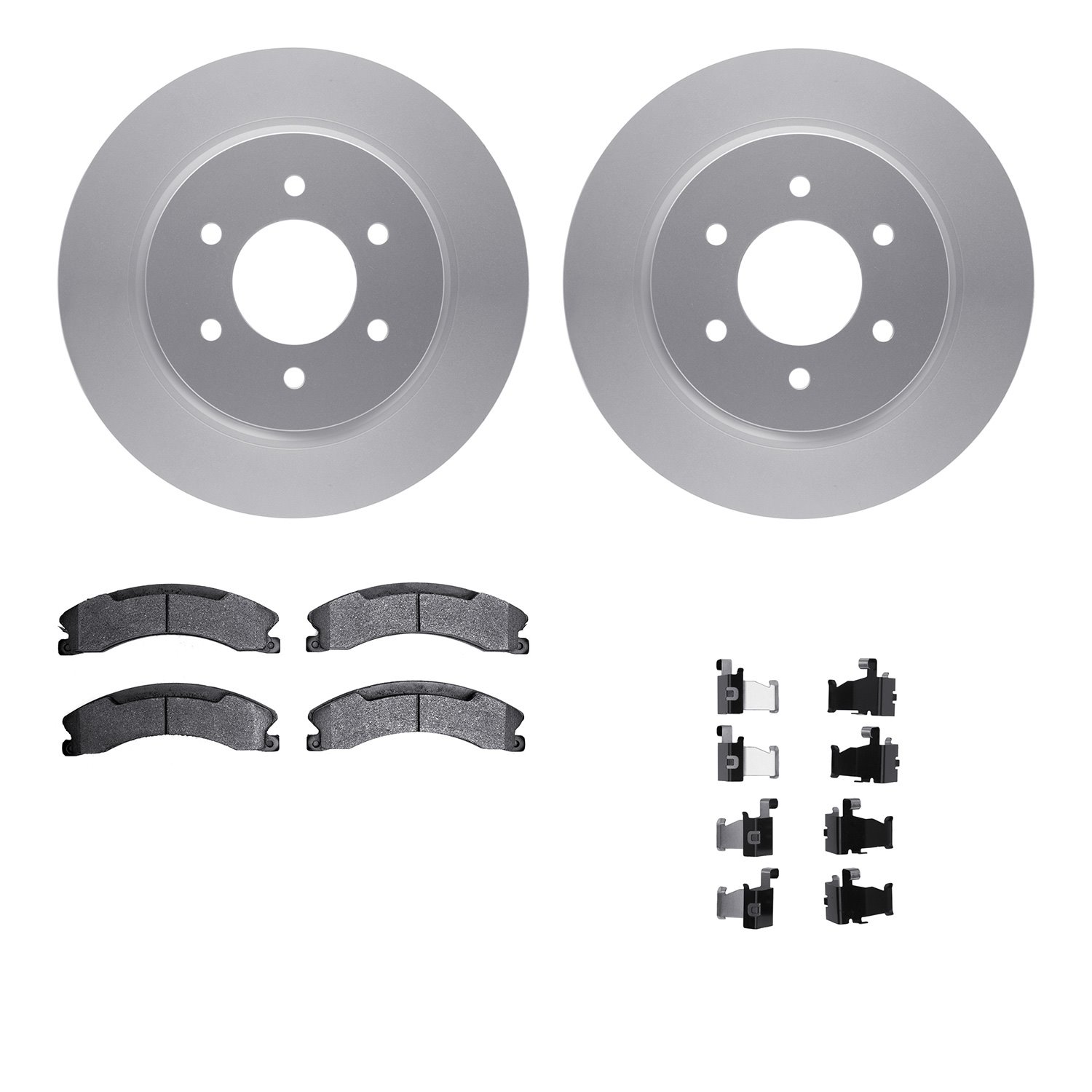 4212-67005 Geospec Brake Rotors w/Heavy-Duty Brake Pads & Hardware, Fits Select Infiniti/Nissan, Position: Front