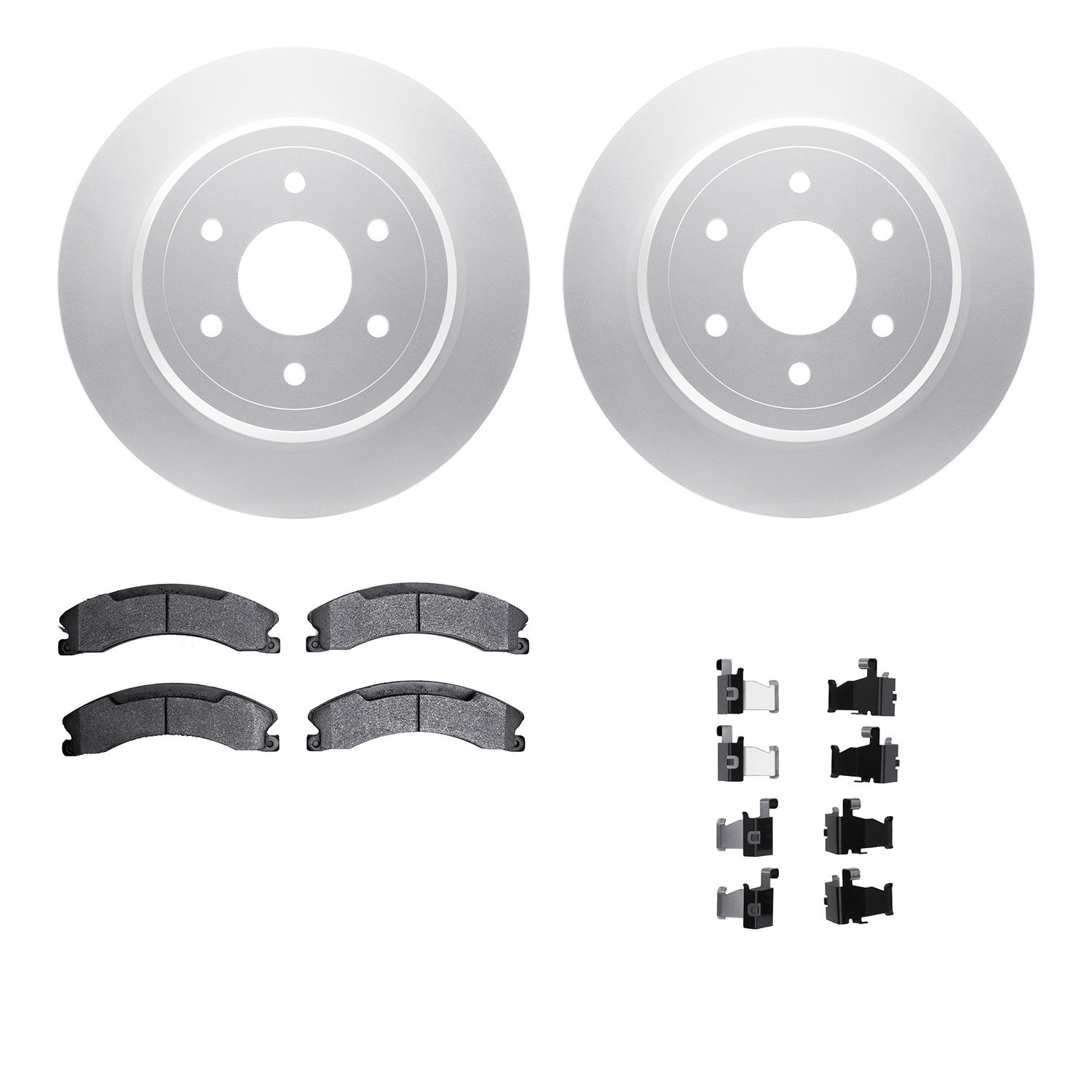 4212-67006 Geospec Brake Rotors w/Heavy-Duty Brake Pads & Hardware, Fits Select Infiniti/Nissan, Position: Rear
