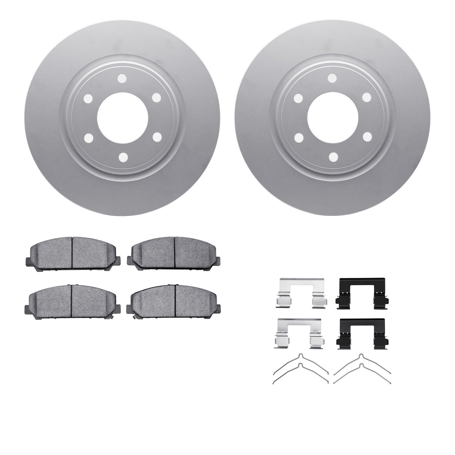 4212-68001 Geospec Brake Rotors w/Heavy-Duty Brake Pads & Hardware, Fits Select Infiniti/Nissan, Position: Front