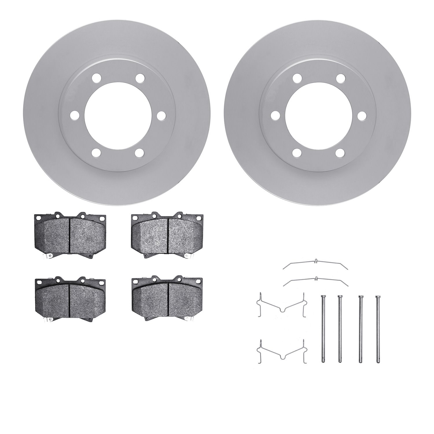 4212-76001 Geospec Brake Rotors w/Heavy-Duty Brake Pads & Hardware, 2000-2002 Lexus/Toyota/Scion, Position: Front