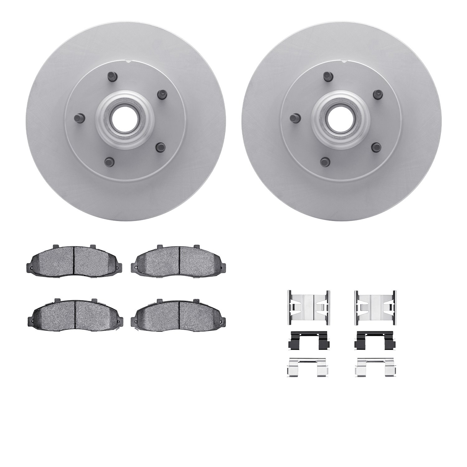 4212-99123 Geospec Brake Rotors w/Heavy-Duty Brake Pads & Hardware, 1997-1999 Ford/Lincoln/Mercury/Mazda, Position: Front