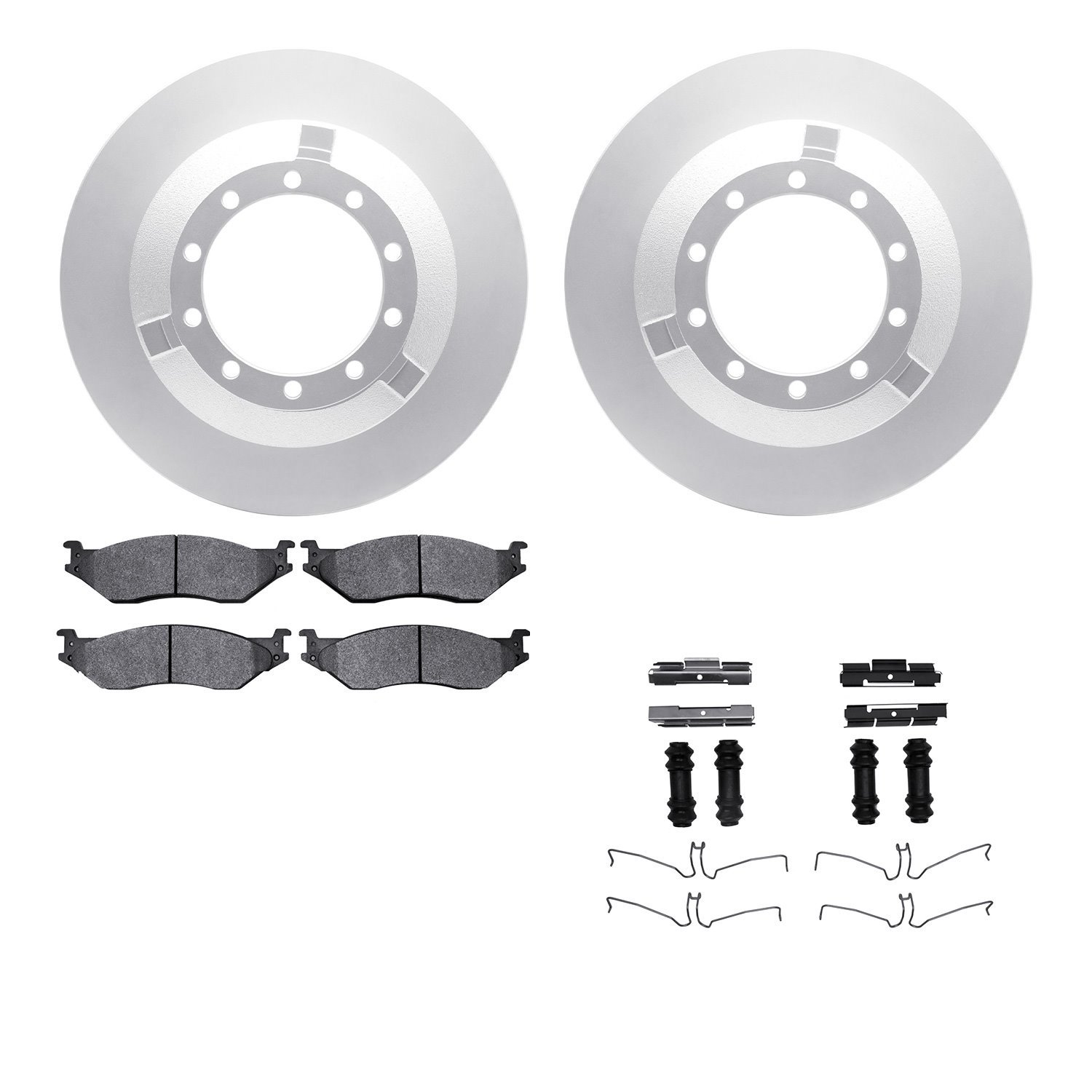 4212-99132 Geospec Brake Rotors w/Heavy-Duty Brake Pads & Hardware, 2006-2019 Ford/Lincoln/Mercury/Mazda, Position: Front, Rear