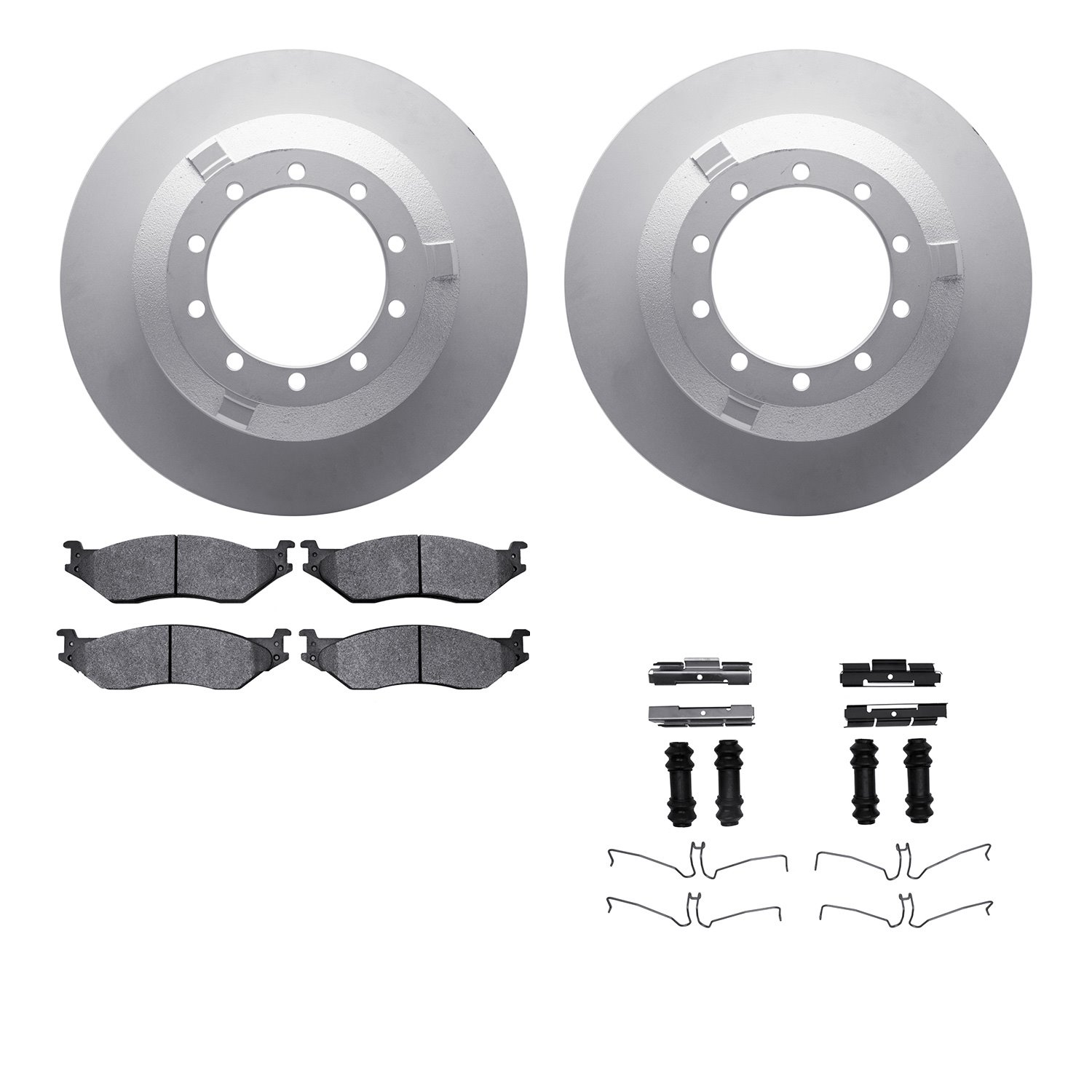 4212-99163 Geospec Brake Rotors w/Heavy-Duty Brake Pads & Hardware, 2011-2015 Ford/Lincoln/Mercury/Mazda, Position: Rear