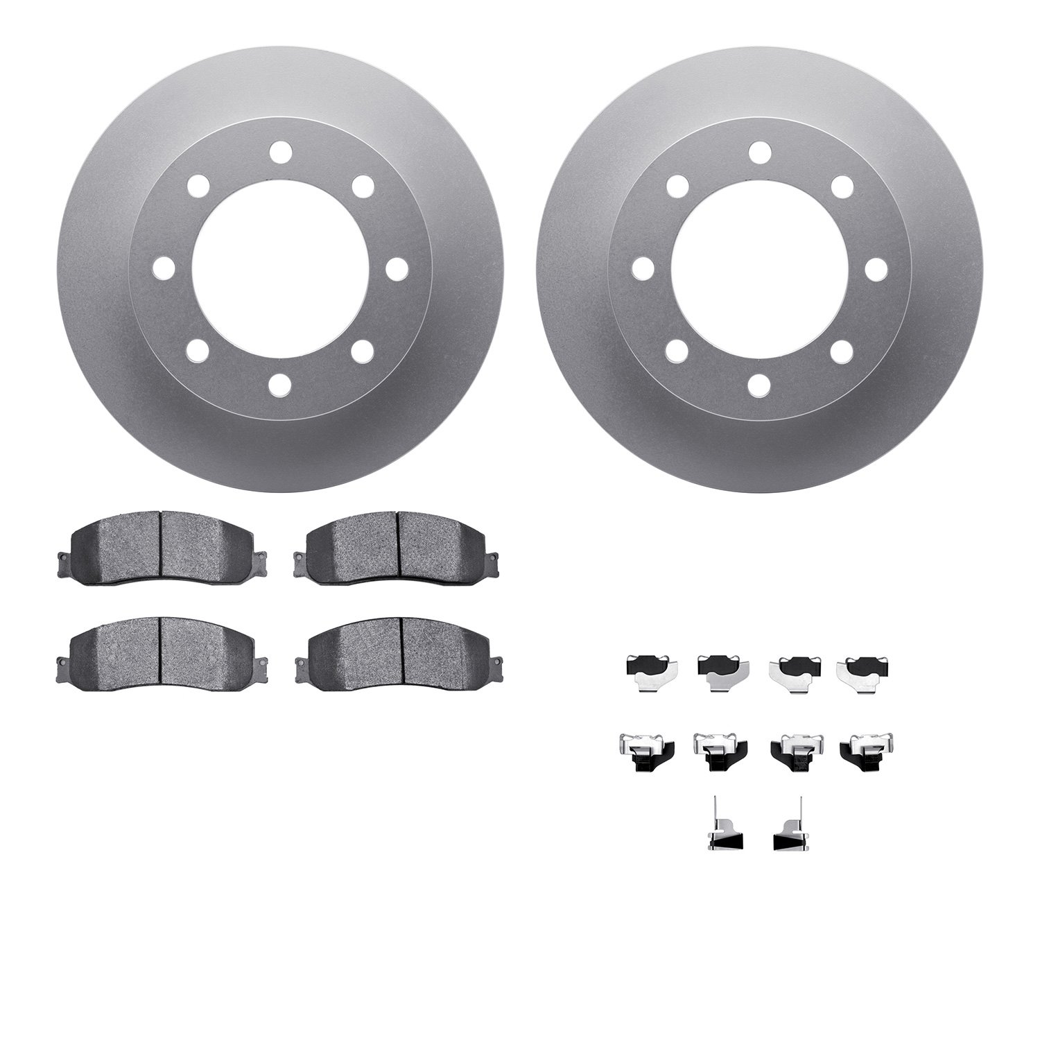 4212-99184 Geospec Brake Rotors w/Heavy-Duty Brake Pads & Hardware, 2010-2012 Ford/Lincoln/Mercury/Mazda, Position: Front