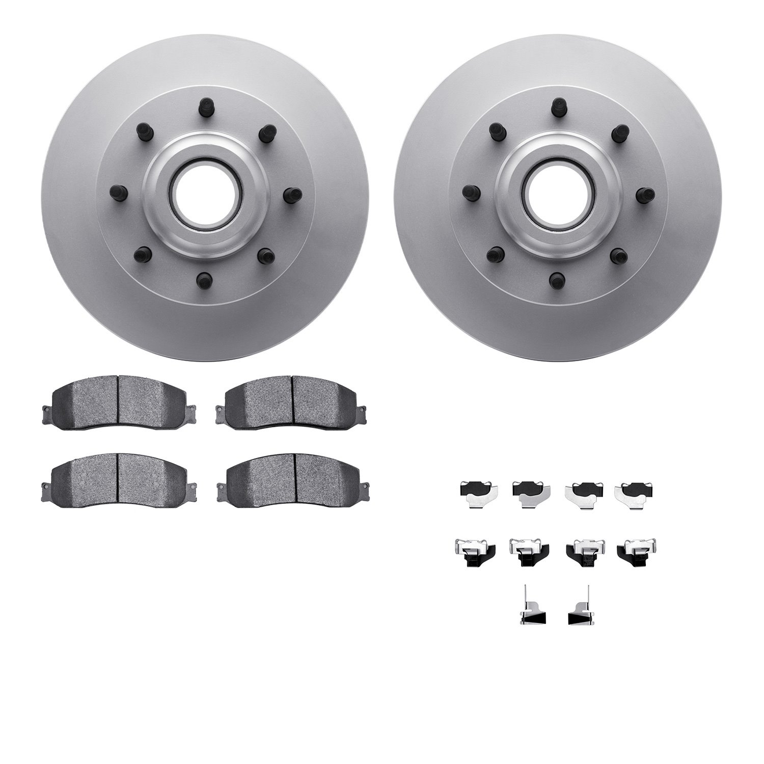 4212-99200 Geospec Brake Rotors w/Heavy-Duty Brake Pads & Hardware, 2012-2012 Ford/Lincoln/Mercury/Mazda, Position: Front