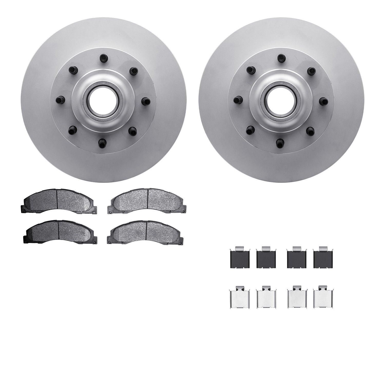 4212-99203 Geospec Brake Rotors w/Heavy-Duty Brake Pads & Hardware, Fits Select Ford/Lincoln/Mercury/Mazda, Position: Front