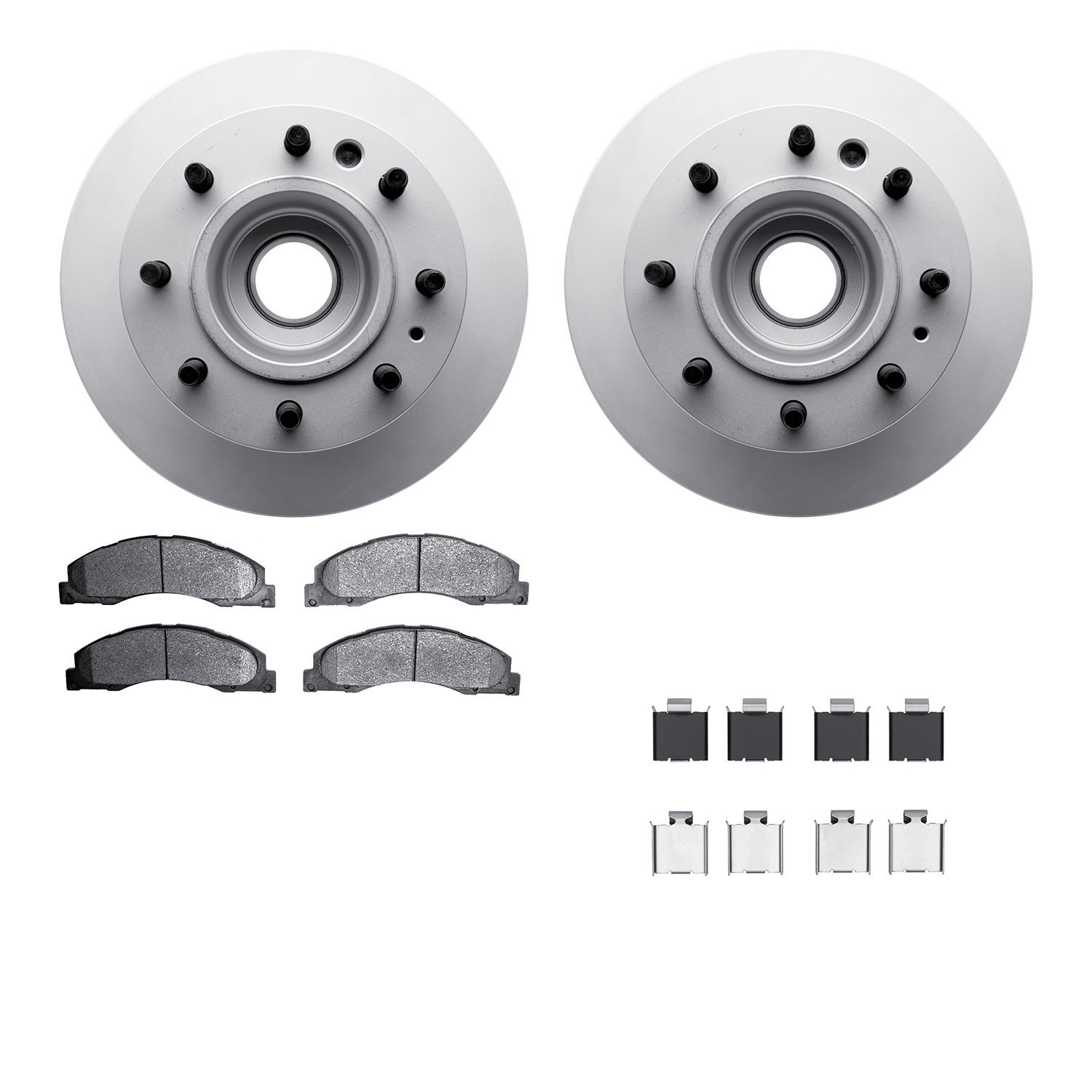 4212-99205 Geospec Brake Rotors w/Heavy-Duty Brake Pads & Hardware, Fits Select Ford/Lincoln/Mercury/Mazda, Position: Front