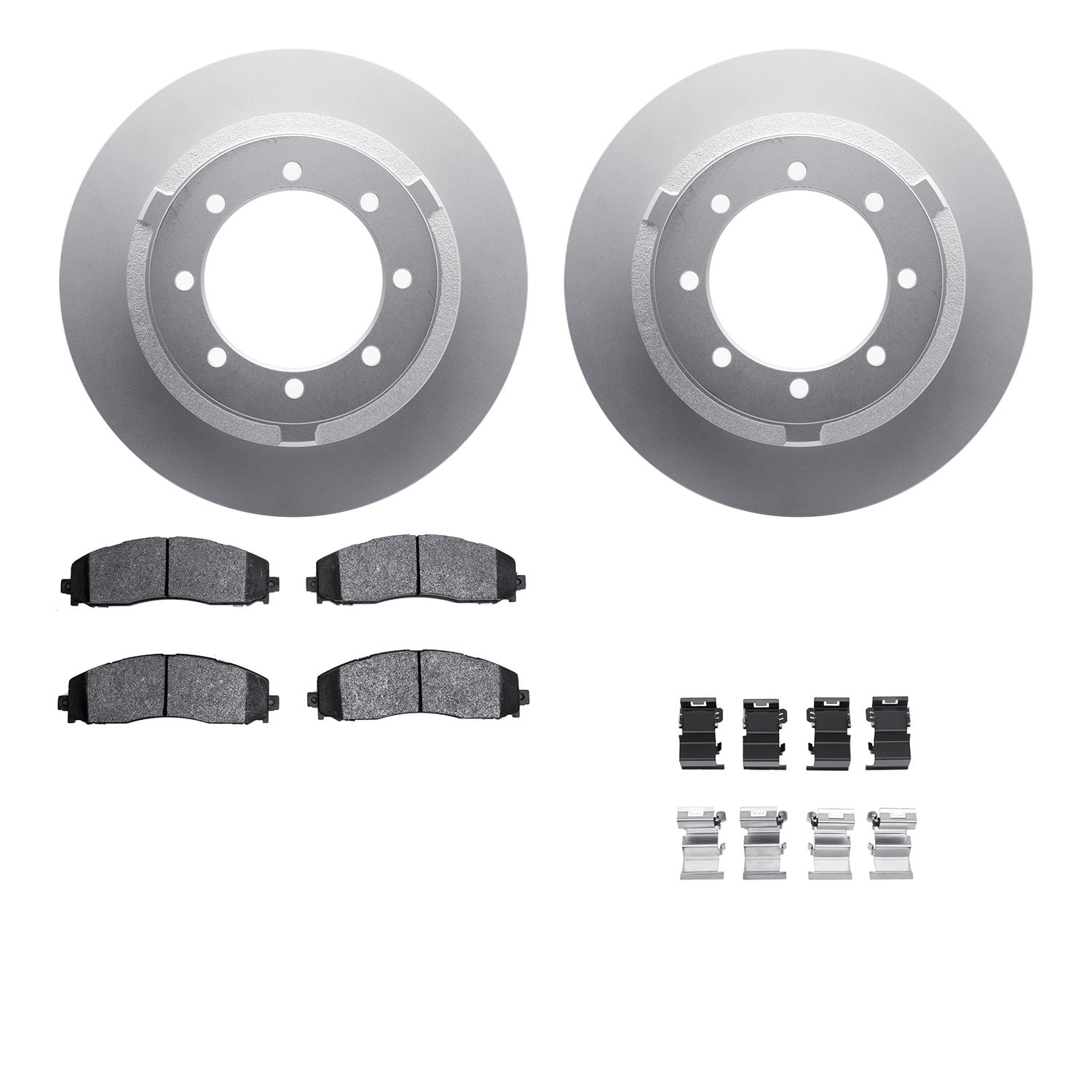 4212-99220 Geospec Brake Rotors w/Heavy-Duty Brake Pads & Hardware, Fits Select Ford/Lincoln/Mercury/Mazda, Position: Rear