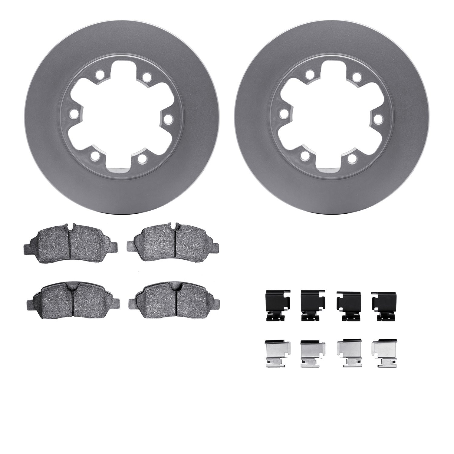 4212-99224 Geospec Brake Rotors w/Heavy-Duty Brake Pads & Hardware, 2015-2019 Ford/Lincoln/Mercury/Mazda, Position: Rear