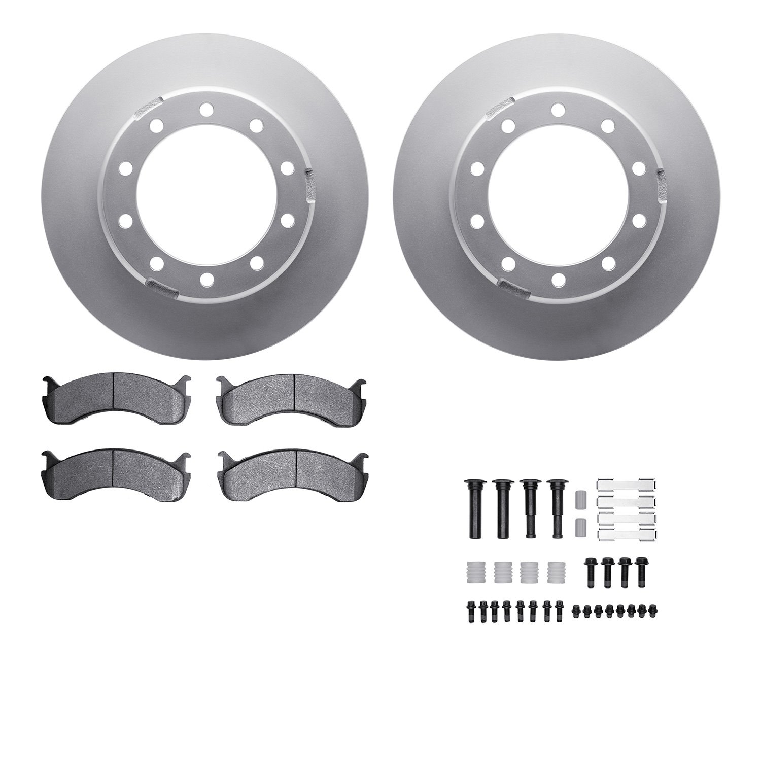4212-99230 Geospec Brake Rotors w/Heavy-Duty Brake Pads & Hardware, Fits Select Ford/Lincoln/Mercury/Mazda, Position: Rear