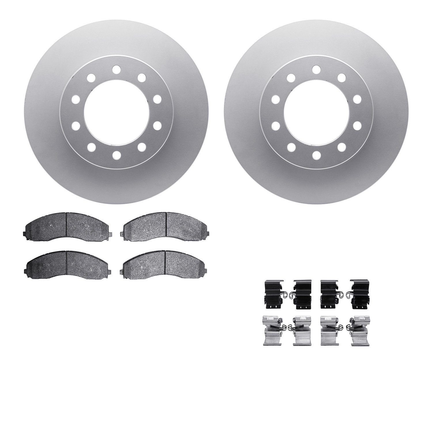4212-99238 Geospec Brake Rotors w/Heavy-Duty Brake Pads & Hardware, Fits Select Ford/Lincoln/Mercury/Mazda, Position: Front