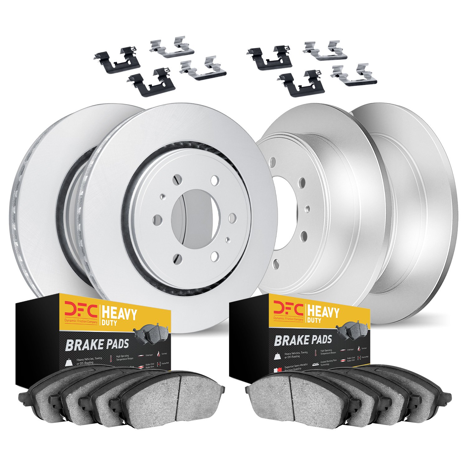4214-40024 Geospec Brake Rotors w/Heavy-Duty Brake Pads & Hardware, 2007-2017 Multiple Makes/Models, Position: Front and Rear