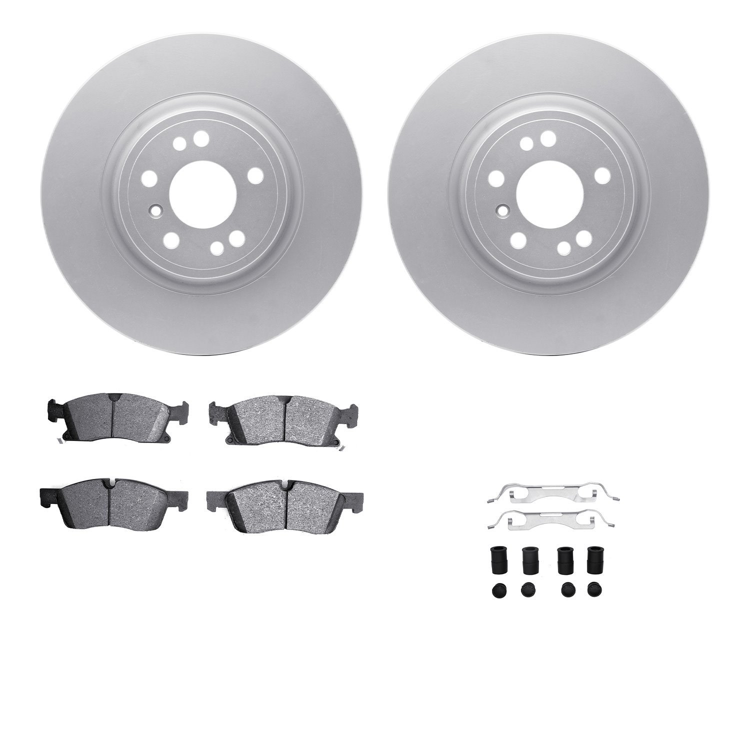 4222-63001 Geospec Brake Rotors w/Heavy-Duty Brake Pads/Sensor & Hardware Kit, 2012-2018 Mercedes-Benz, Position: Front