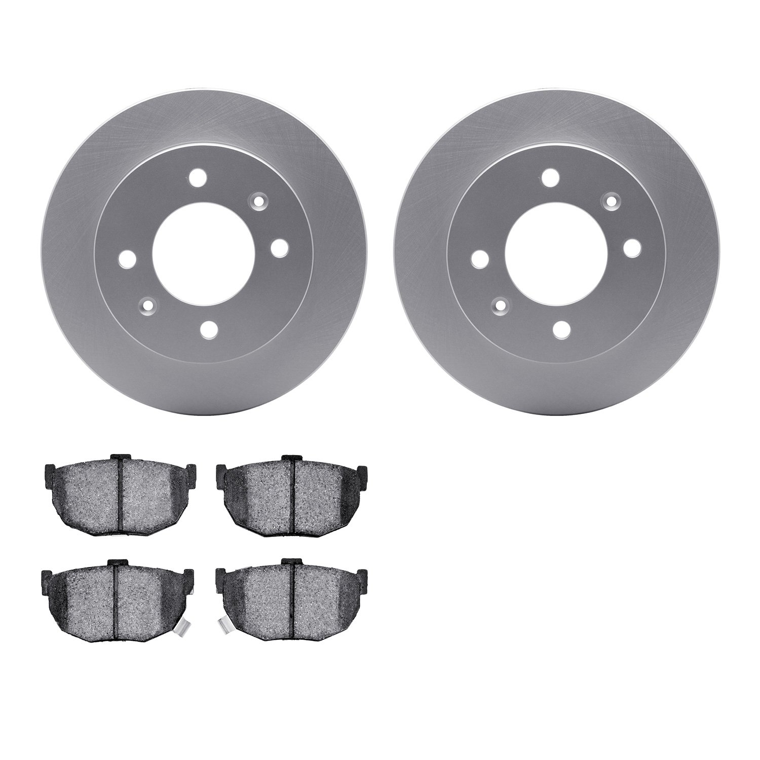 4302-03001 Geospec Brake Rotors with 3000-Series Ceramic Brake Pads Kit, 1997-2006 Kia/Hyundai/Genesis, Position: Rear