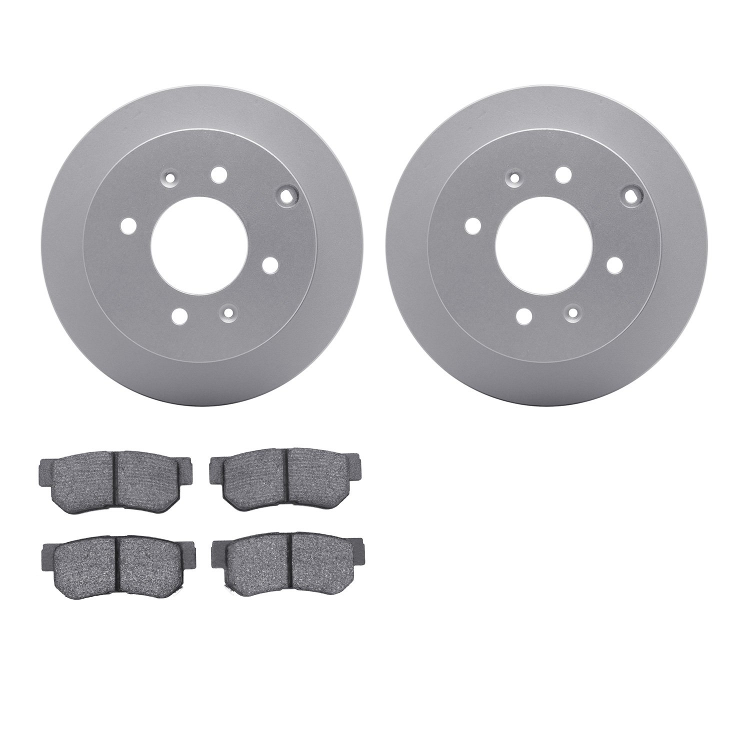 4302-03004 Geospec Brake Rotors with 3000-Series Ceramic Brake Pads Kit, 1999-2006 Kia/Hyundai/Genesis, Position: Rear