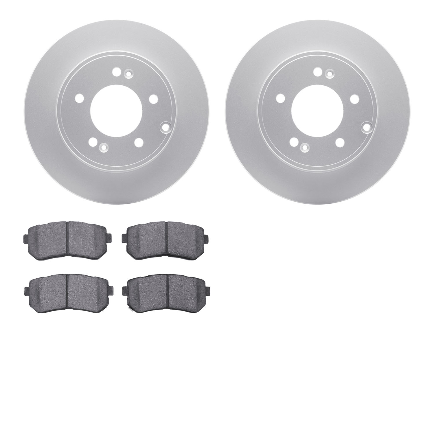 4302-03021 Geospec Brake Rotors with 3000-Series Ceramic Brake Pads Kit, 2014-2020 Kia/Hyundai/Genesis, Position: Rear