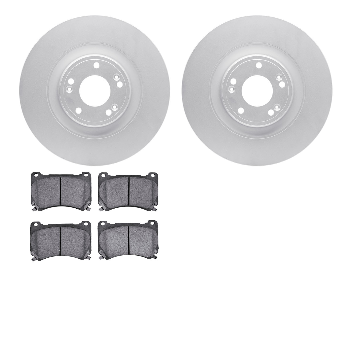 4302-03041 Geospec Brake Rotors with 3000-Series Ceramic Brake Pads Kit, 2011-2014 Kia/Hyundai/Genesis, Position: Front
