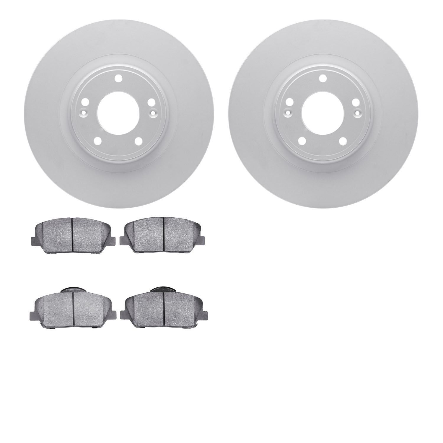 4302-03047 Geospec Brake Rotors with 3000-Series Ceramic Brake Pads Kit, 2010-2016 Kia/Hyundai/Genesis, Position: Front