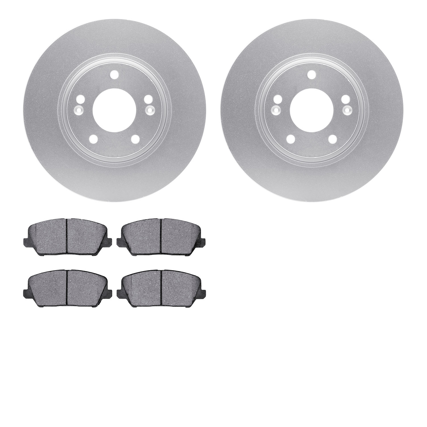 4302-03057 Geospec Brake Rotors with 3000-Series Ceramic Brake Pads Kit, 2014-2018 Kia/Hyundai/Genesis, Position: Front