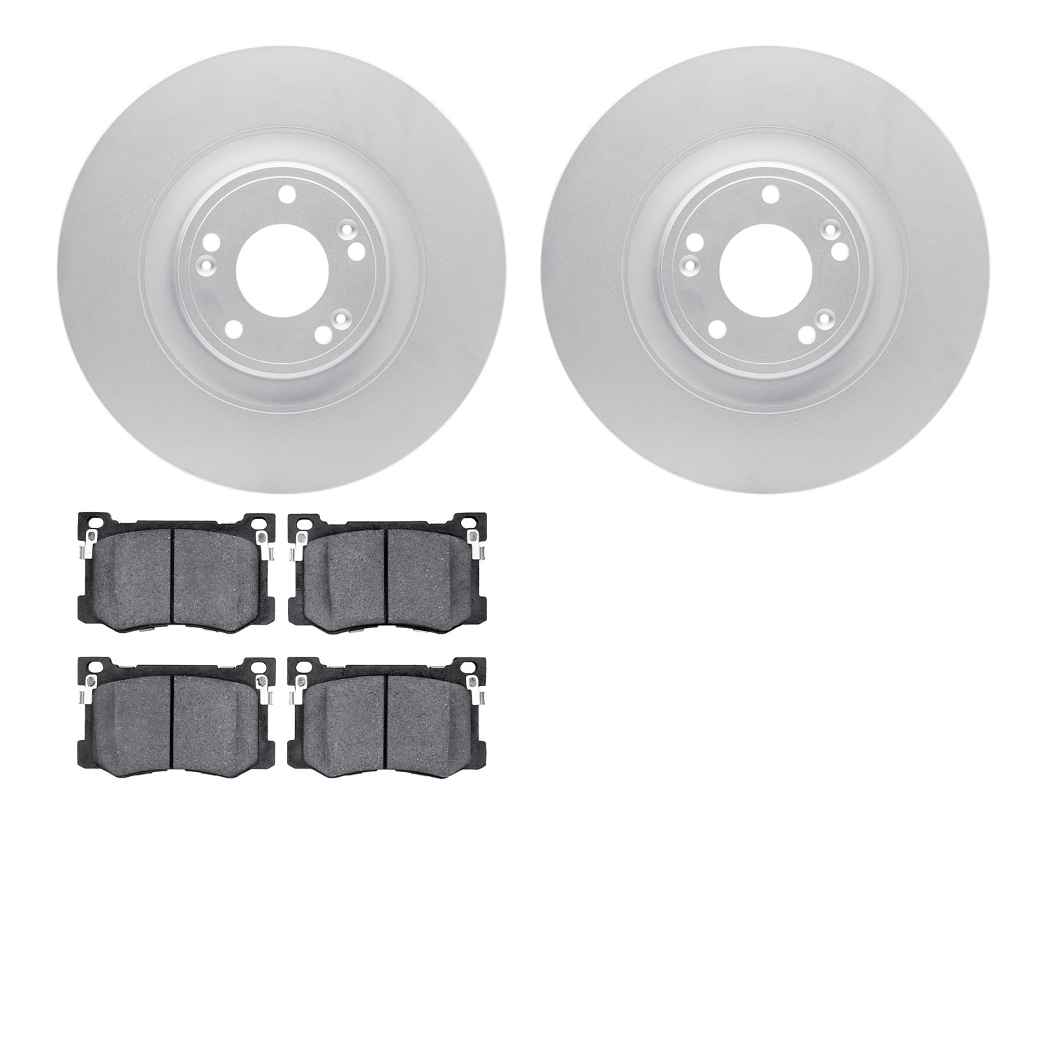 4302-03059 Geospec Brake Rotors with 3000-Series Ceramic Brake Pads Kit, 2015-2017 Kia/Hyundai/Genesis, Position: Front