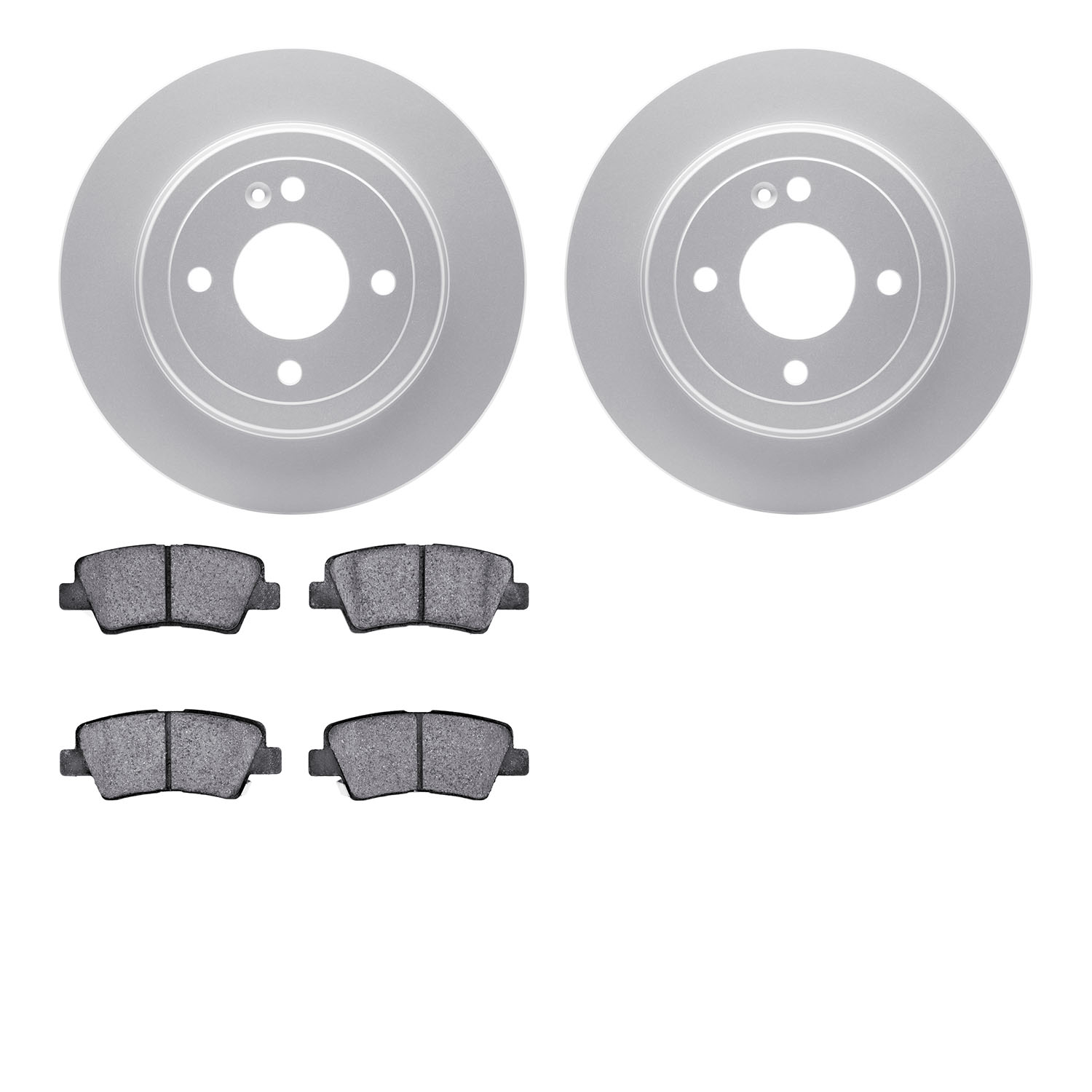 4302-03062 Geospec Brake Rotors with 3000-Series Ceramic Brake Pads Kit, Fits Select Multiple Makes/Models, Position: Rear