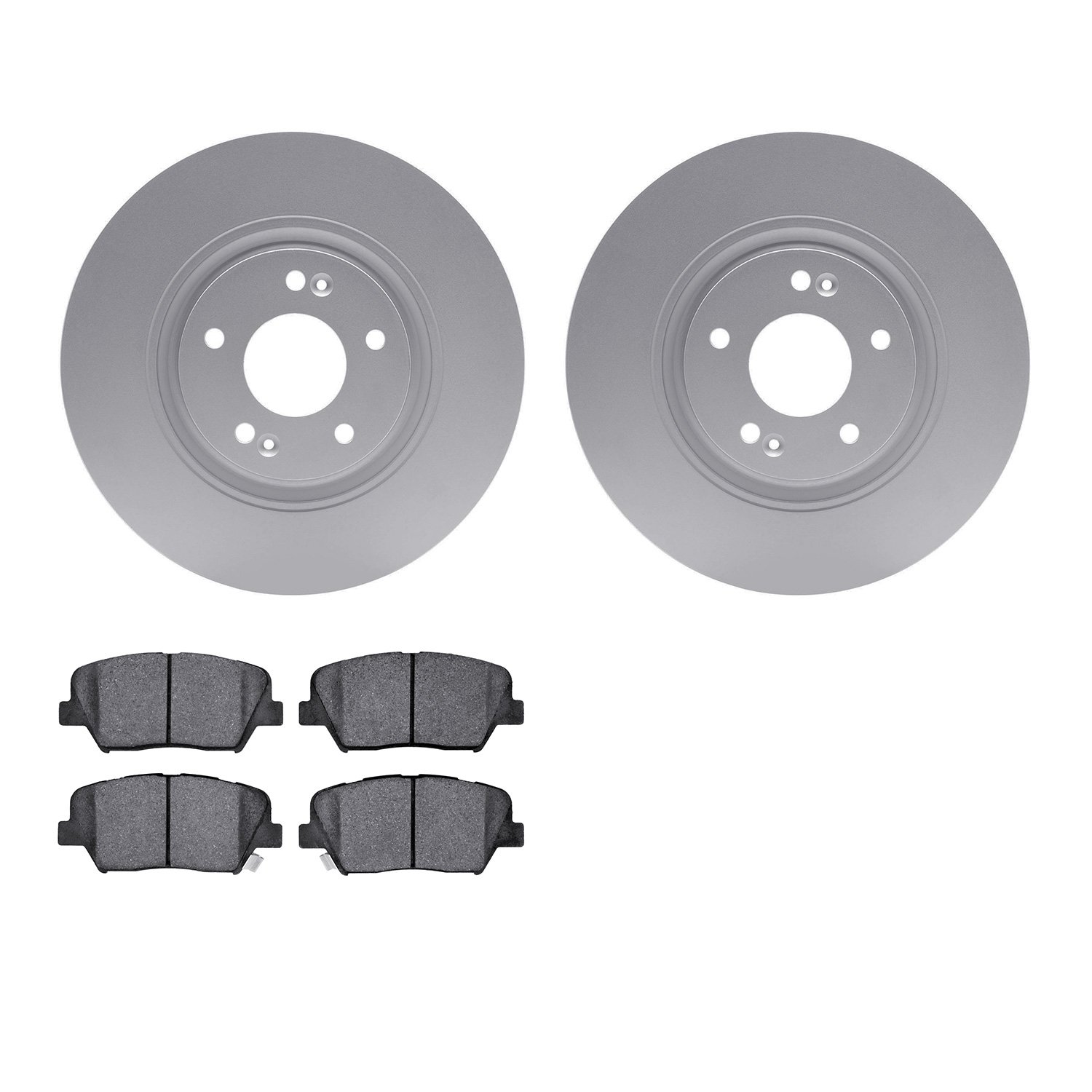 4302-03066 Geospec Brake Rotors with 3000-Series Ceramic Brake Pads Kit, Fits Select Kia/Hyundai/Genesis, Position: Front