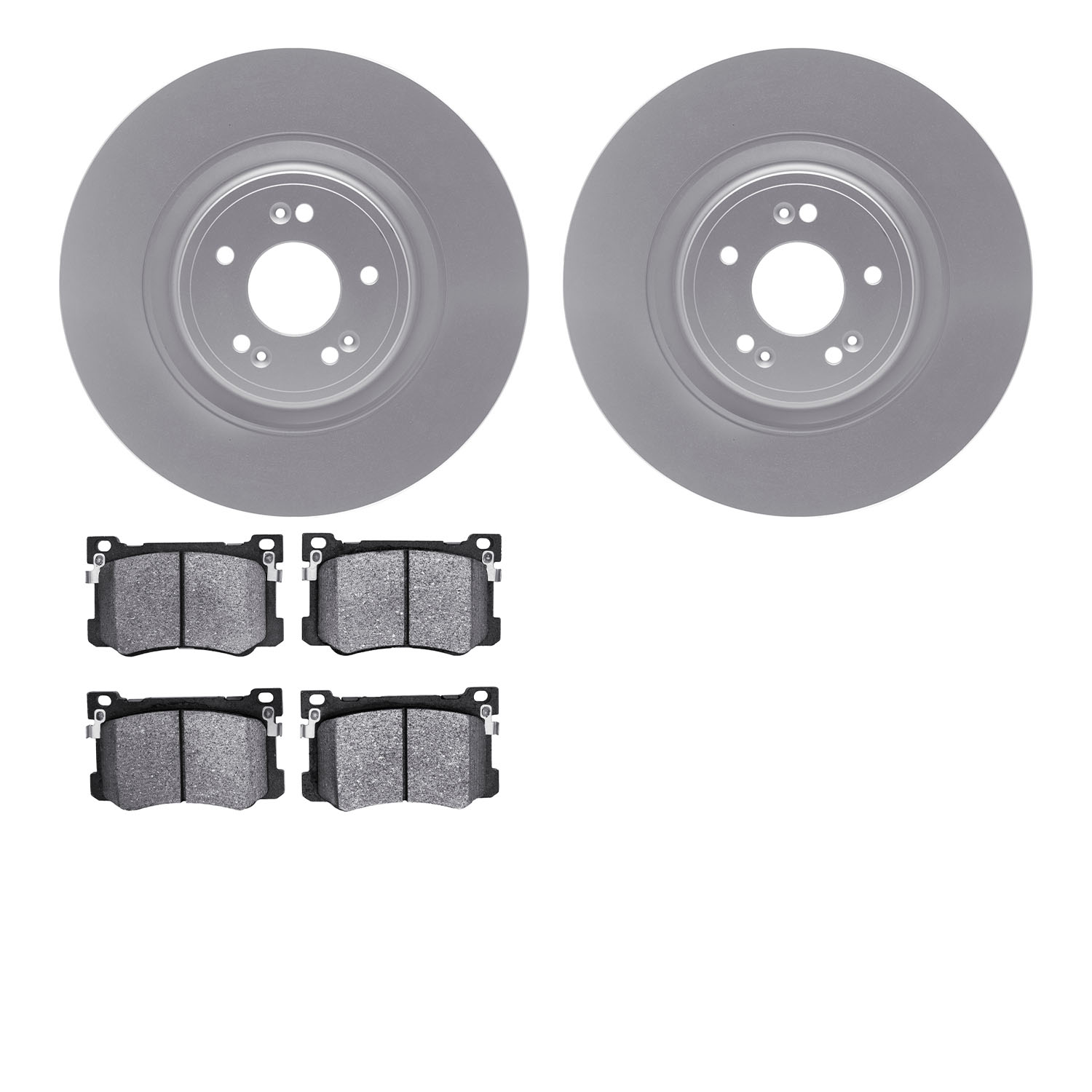 4302-03087 Geospec Brake Rotors with 3000-Series Ceramic Brake Pads Kit, 2018-2020 Kia/Hyundai/Genesis, Position: Front