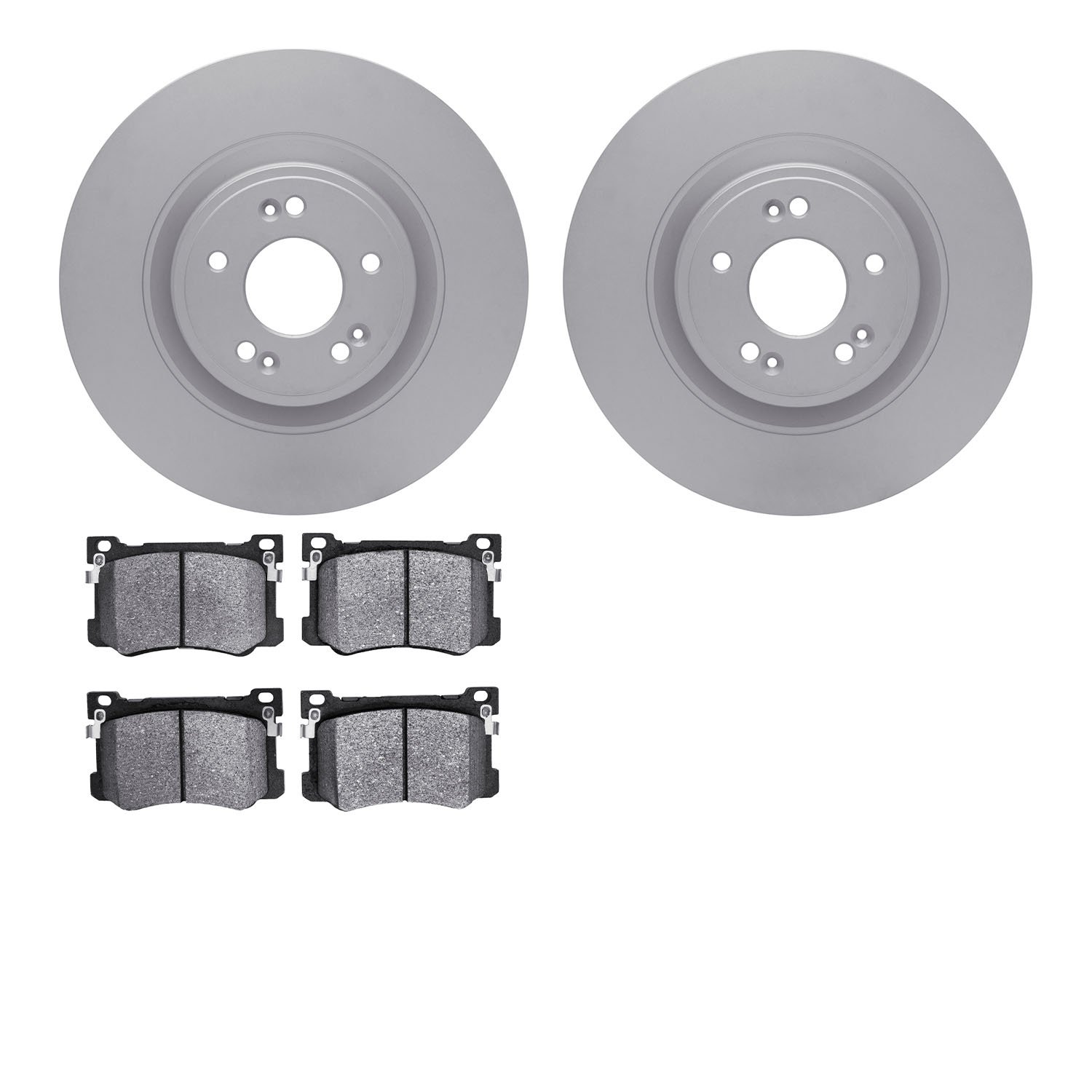 4302-03088 Geospec Brake Rotors with 3000-Series Ceramic Brake Pads Kit, 2018-2020 Kia/Hyundai/Genesis, Position: Front